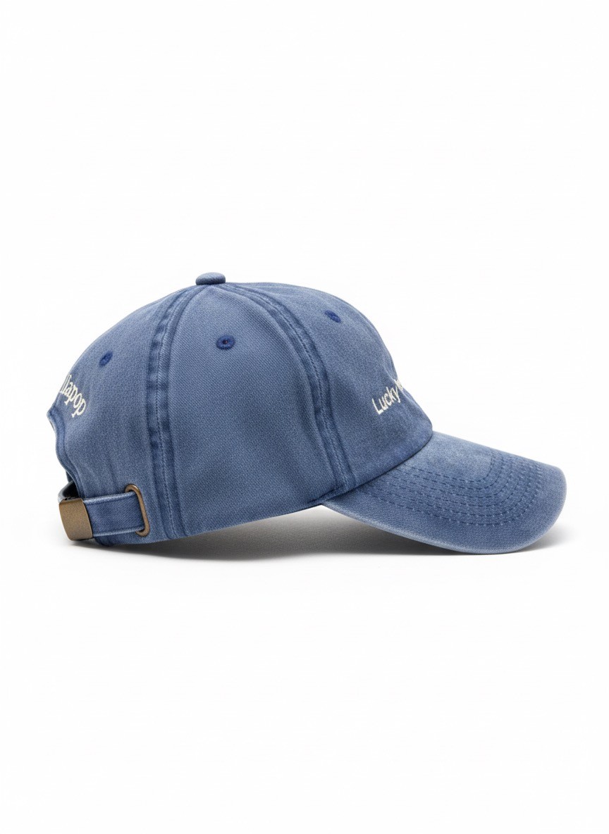 Liapop Lucky Person Energy Washed Blue Şapka