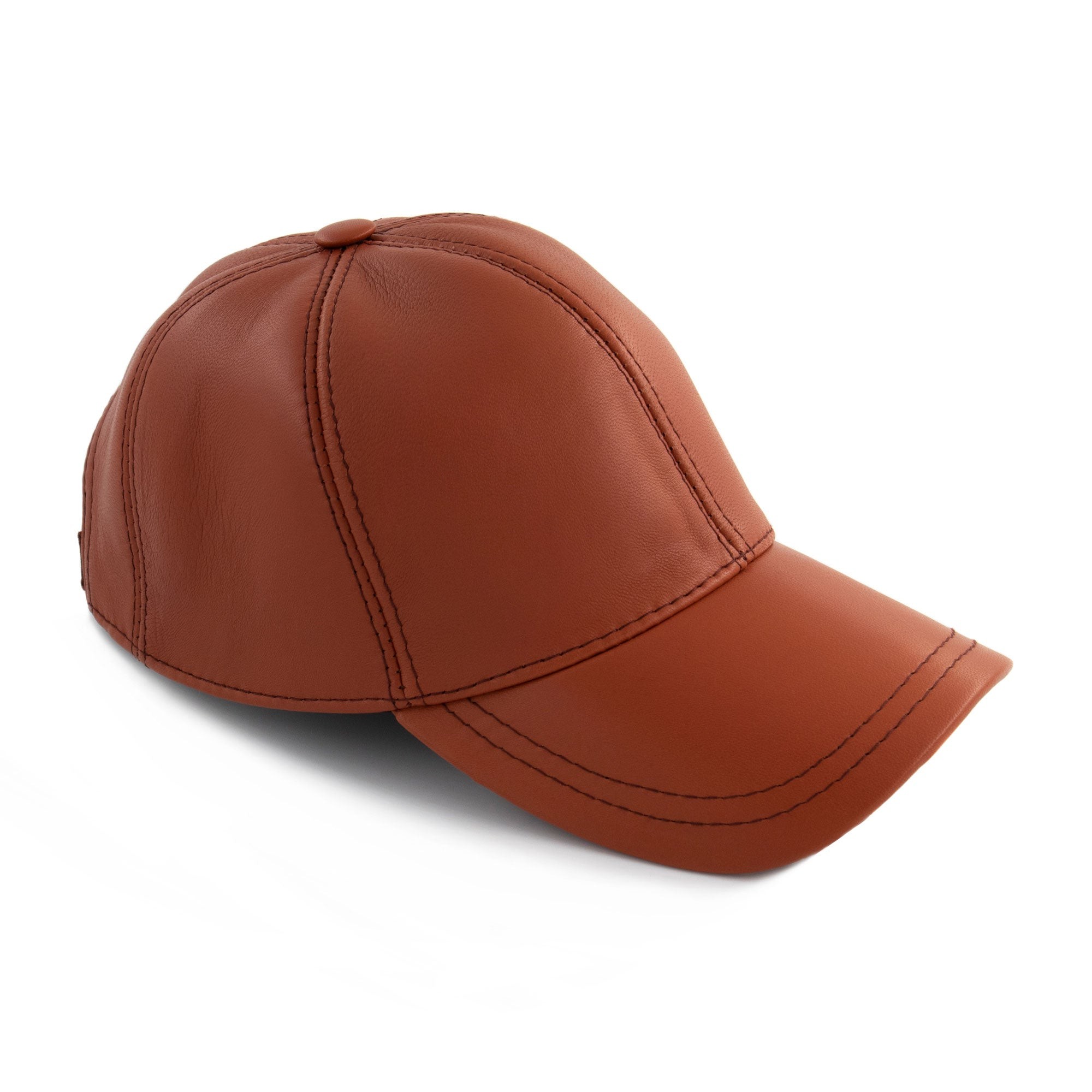 Michrame Base Leather Cap-Orange