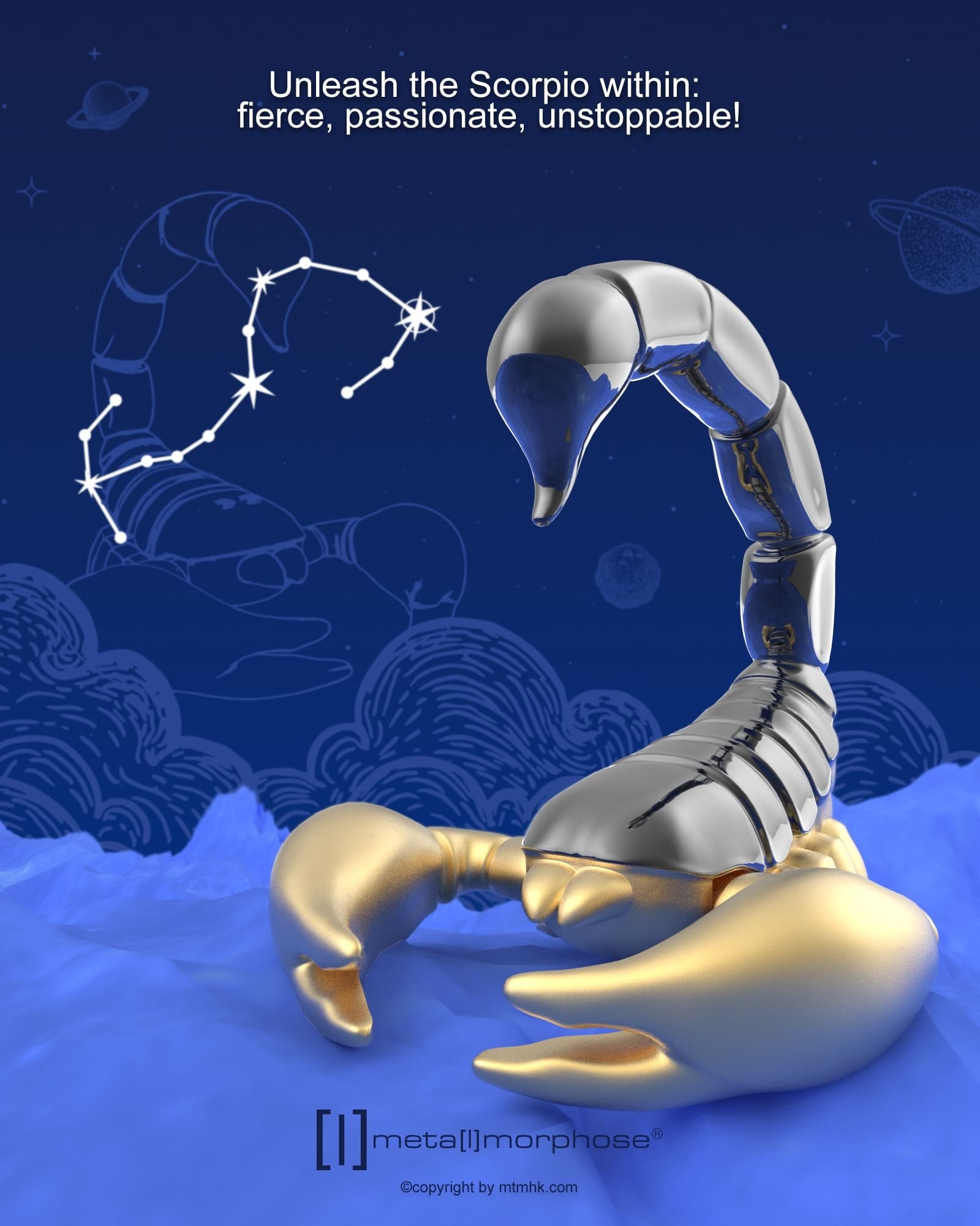 Metalmorphose Burç Koleksiyonu 
Akrep Anahtarlık / Çanta Aksesuarı