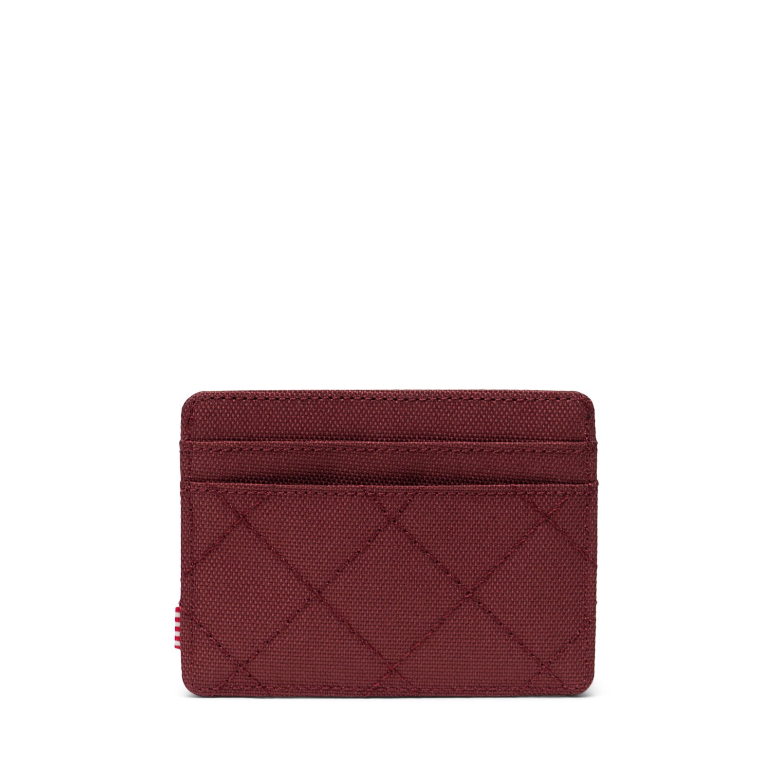 Herschel Charlie Cardholder Oxblood Red Quilted Kartlık