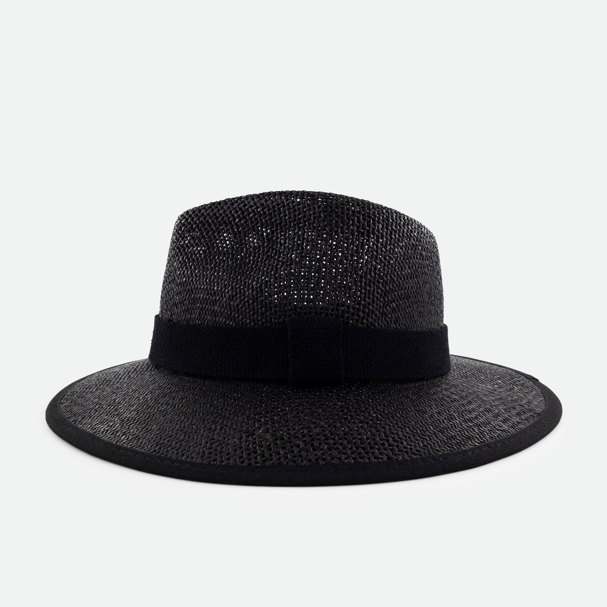 Michrame Straw Panama Hat Nero- Hasır Şapka