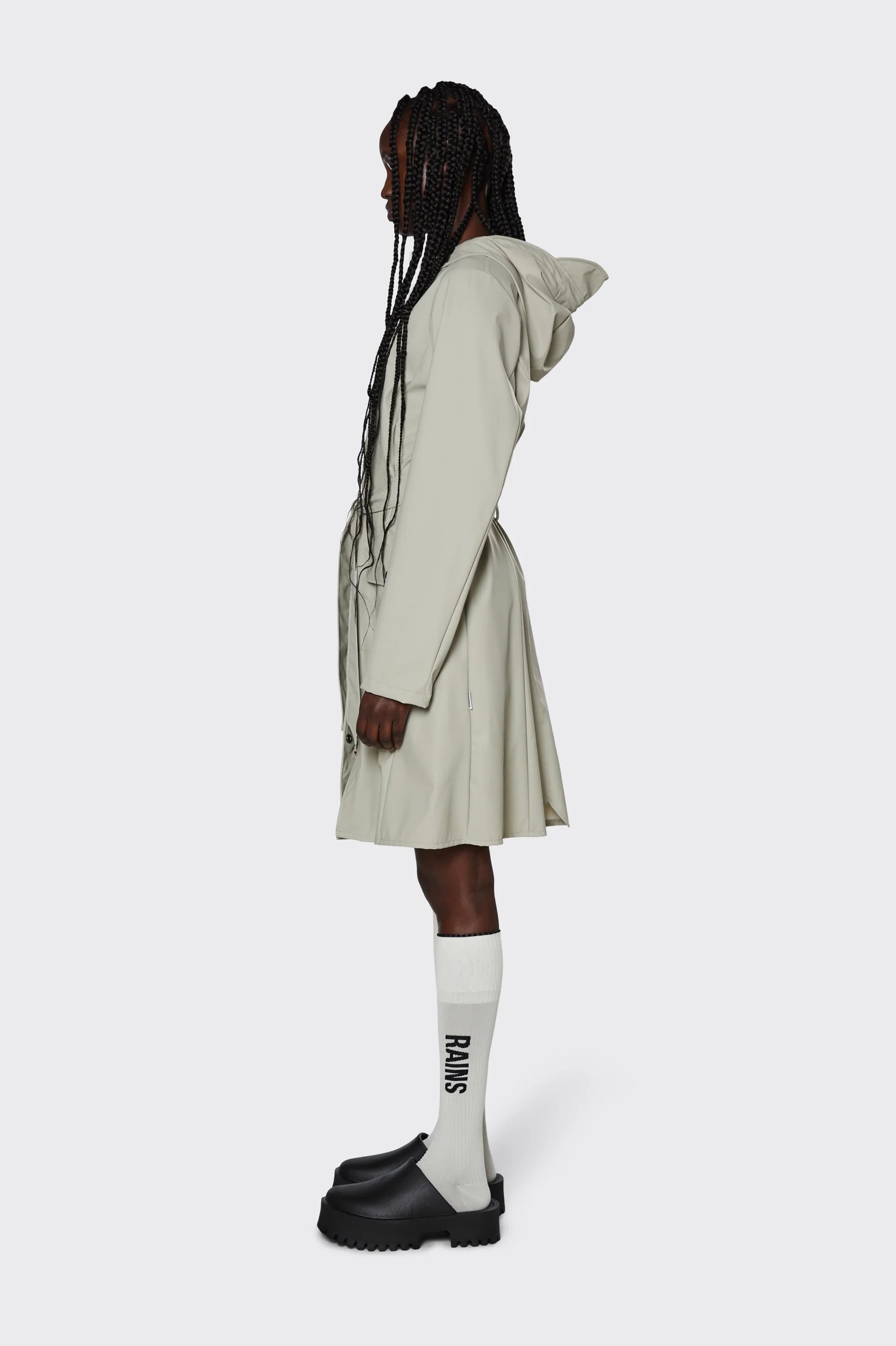 Rains Curve Jacket Taupe