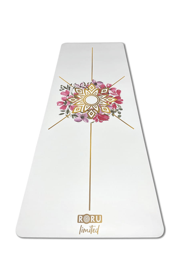 Roru Classic Sun Series Çiçek Desenli Profesyonel Yoga Matı 5 mm - Limited Edition