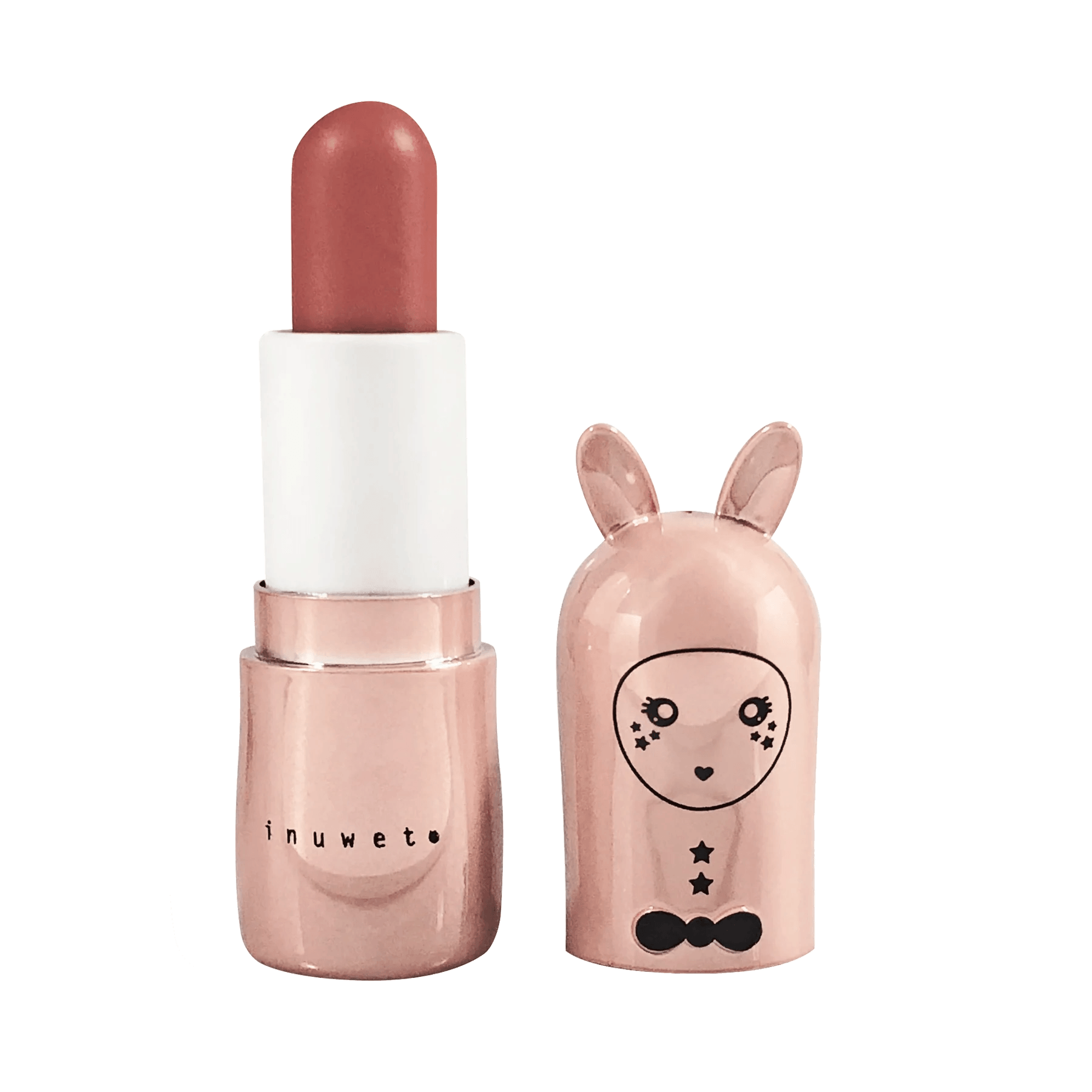 INUWET Bunny Lip Balm Metal Rose Nude B26