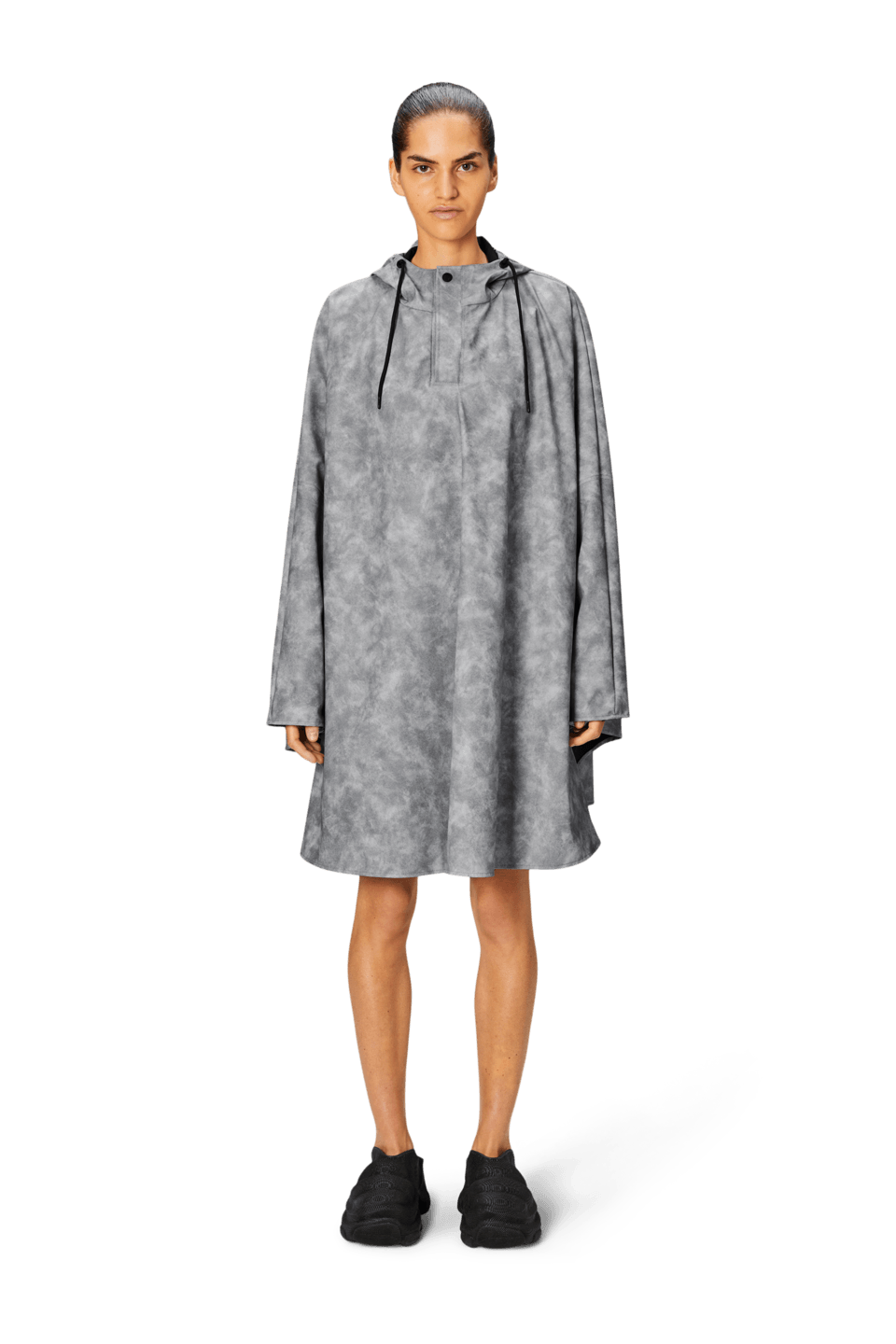 Rains Cape W3 Distressed Grey Pelerin Yağmurluk