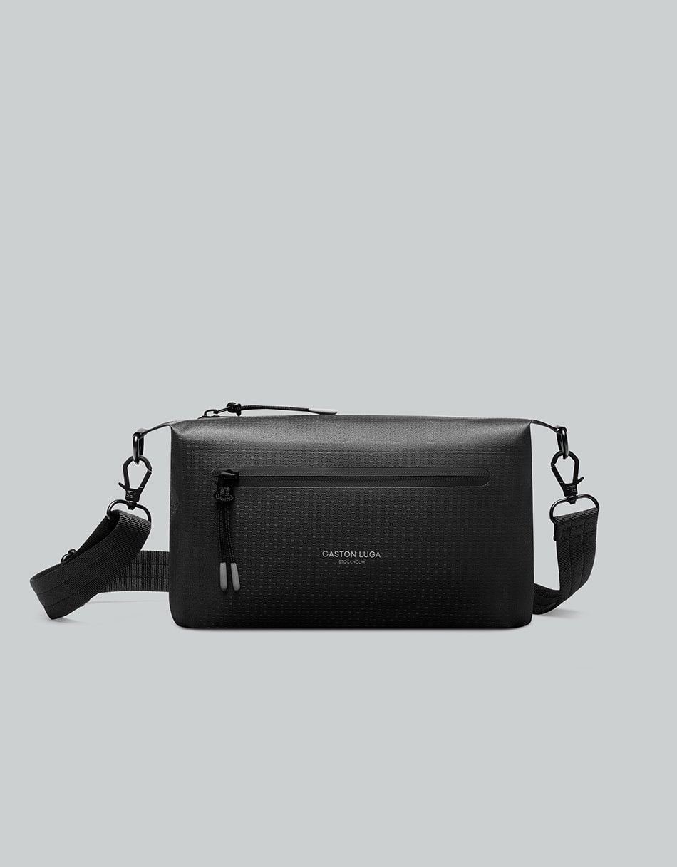 Gaston Luga Lightweight DuoSeal Crossbody - Black Çapraz Çanta
