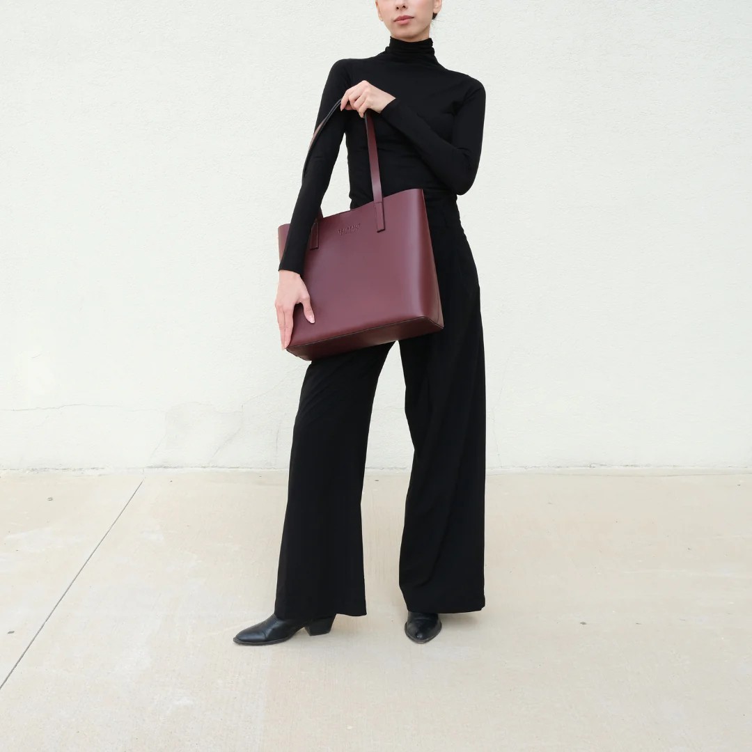 Truffaut Bags Adrien Tote Çanta Bordo