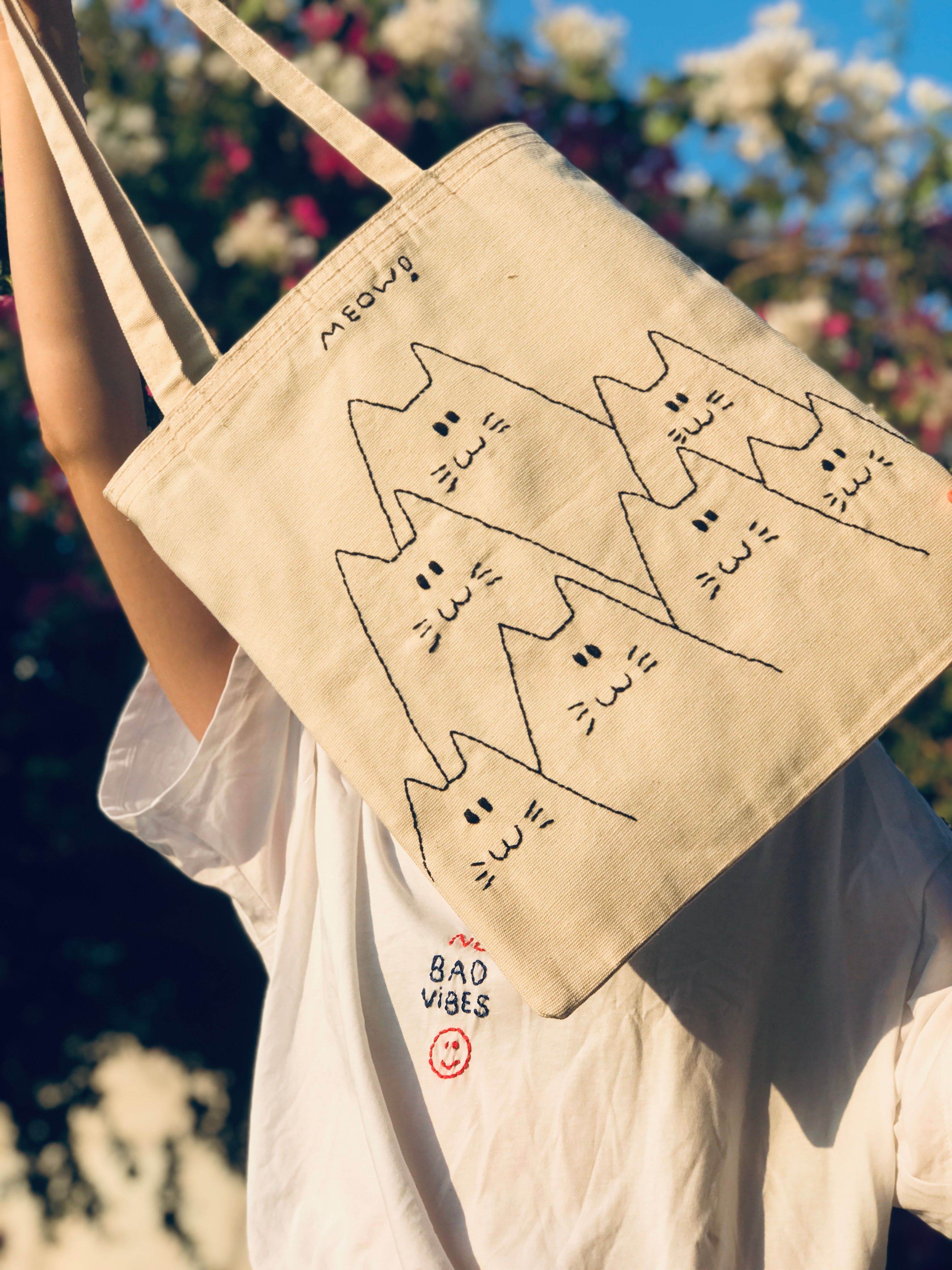 Bael İstanbul Meow Tote Bag Kol Çantası
