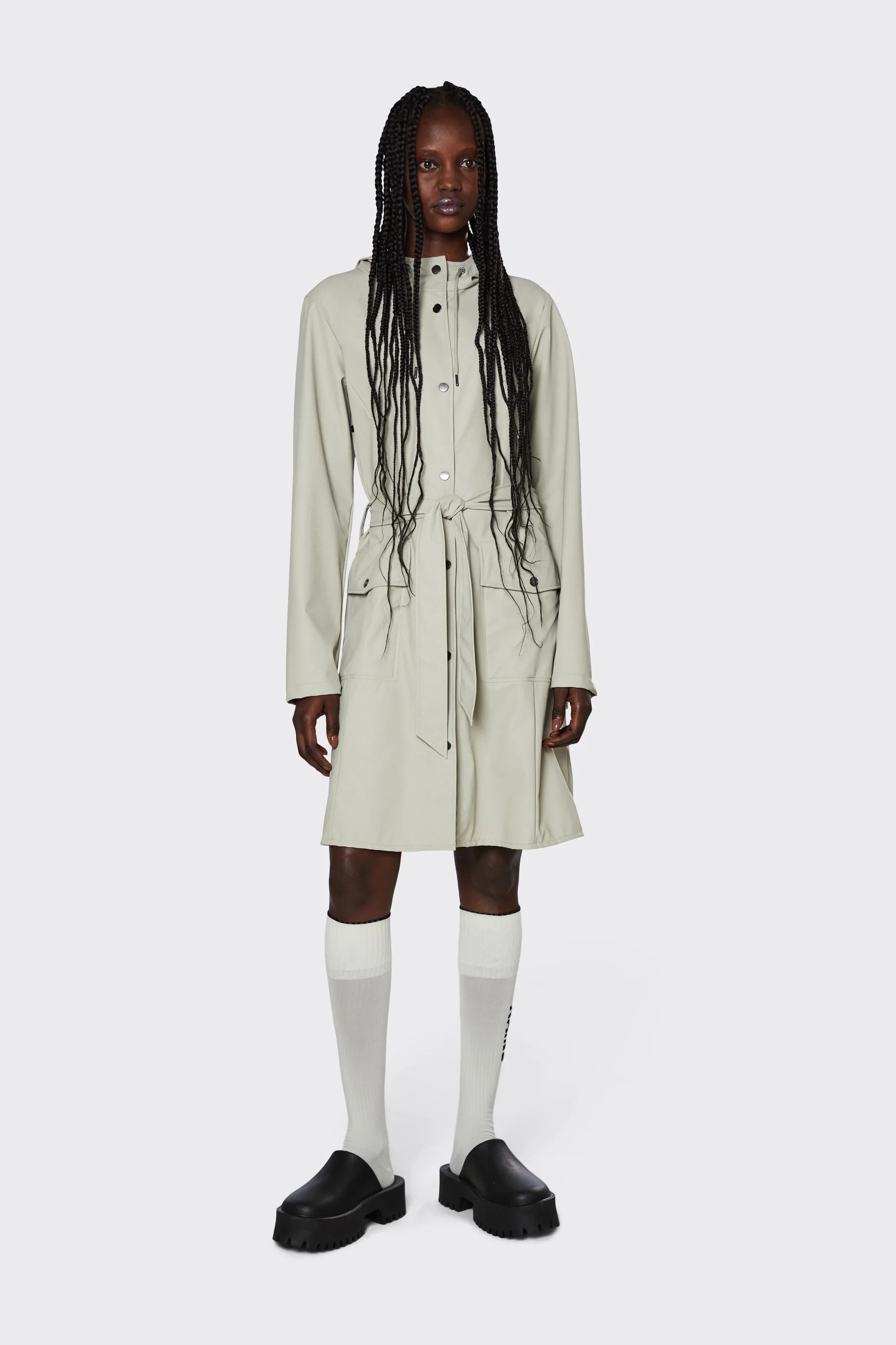 Rains Curve Jacket Taupe