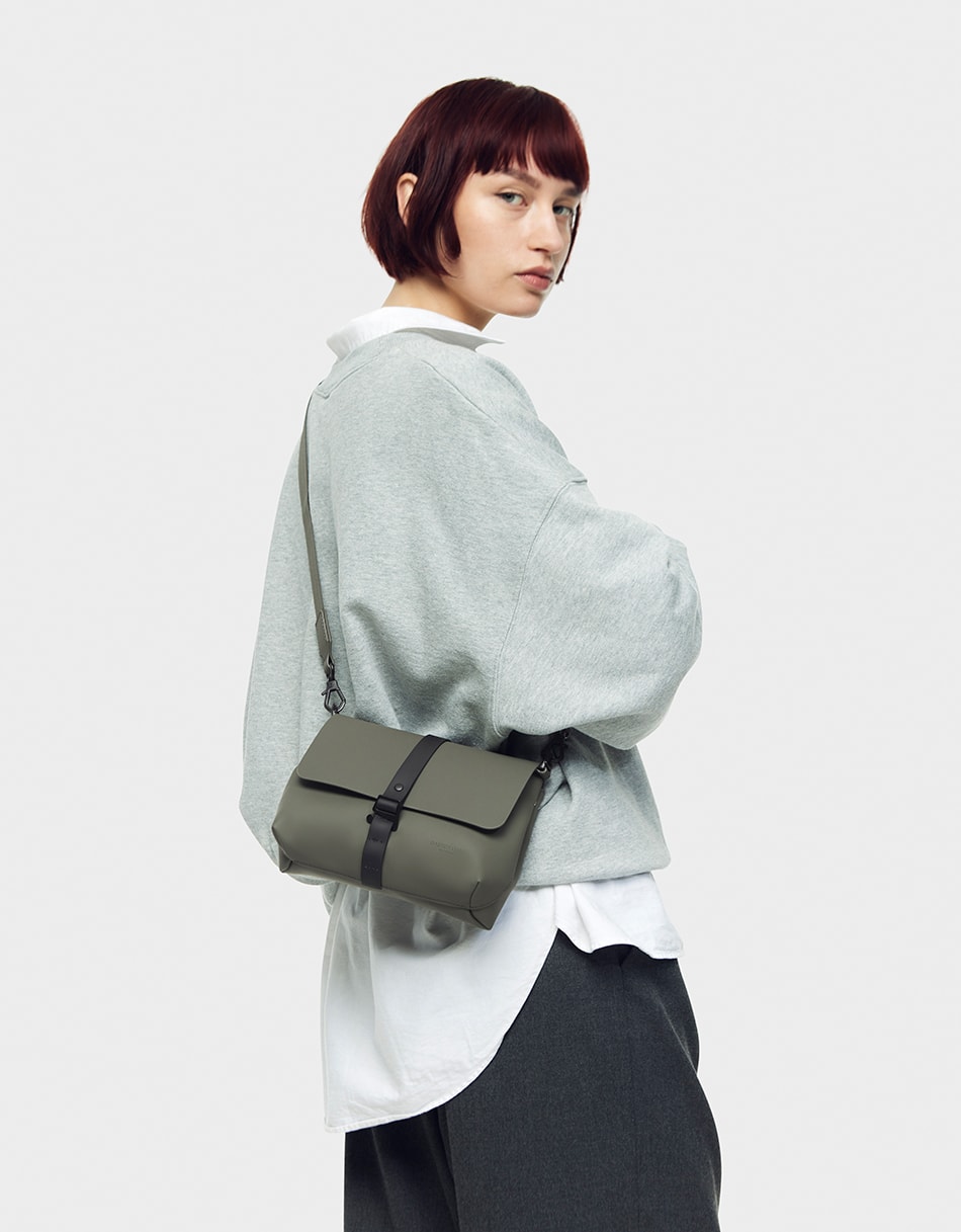 Gaston Luga Spläsh Crossbody Bag - Olive Çapraz Çanta