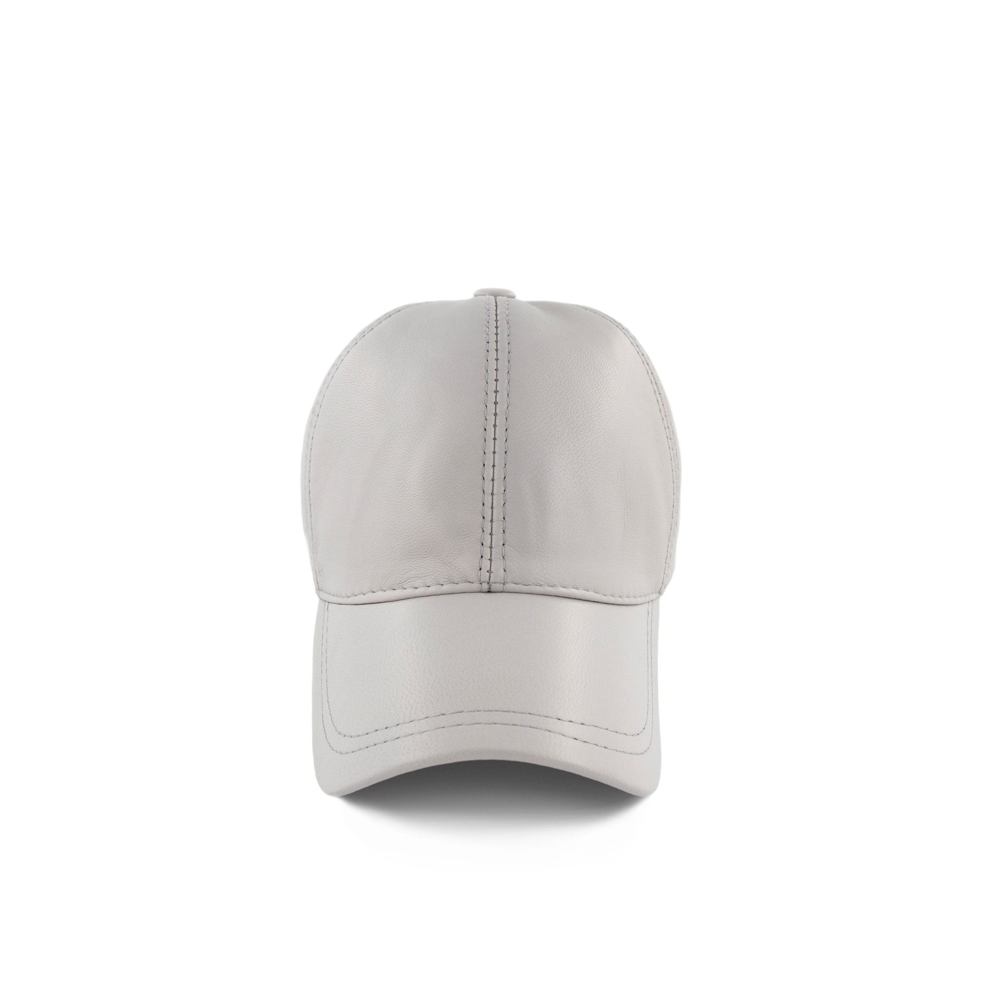 Michrame Base Leather Cap-Light Grey