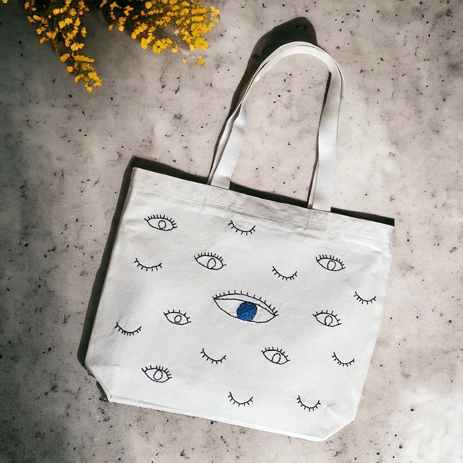 Bael İstanbul Blue Eyes Large Tote Bag Kol Çantası