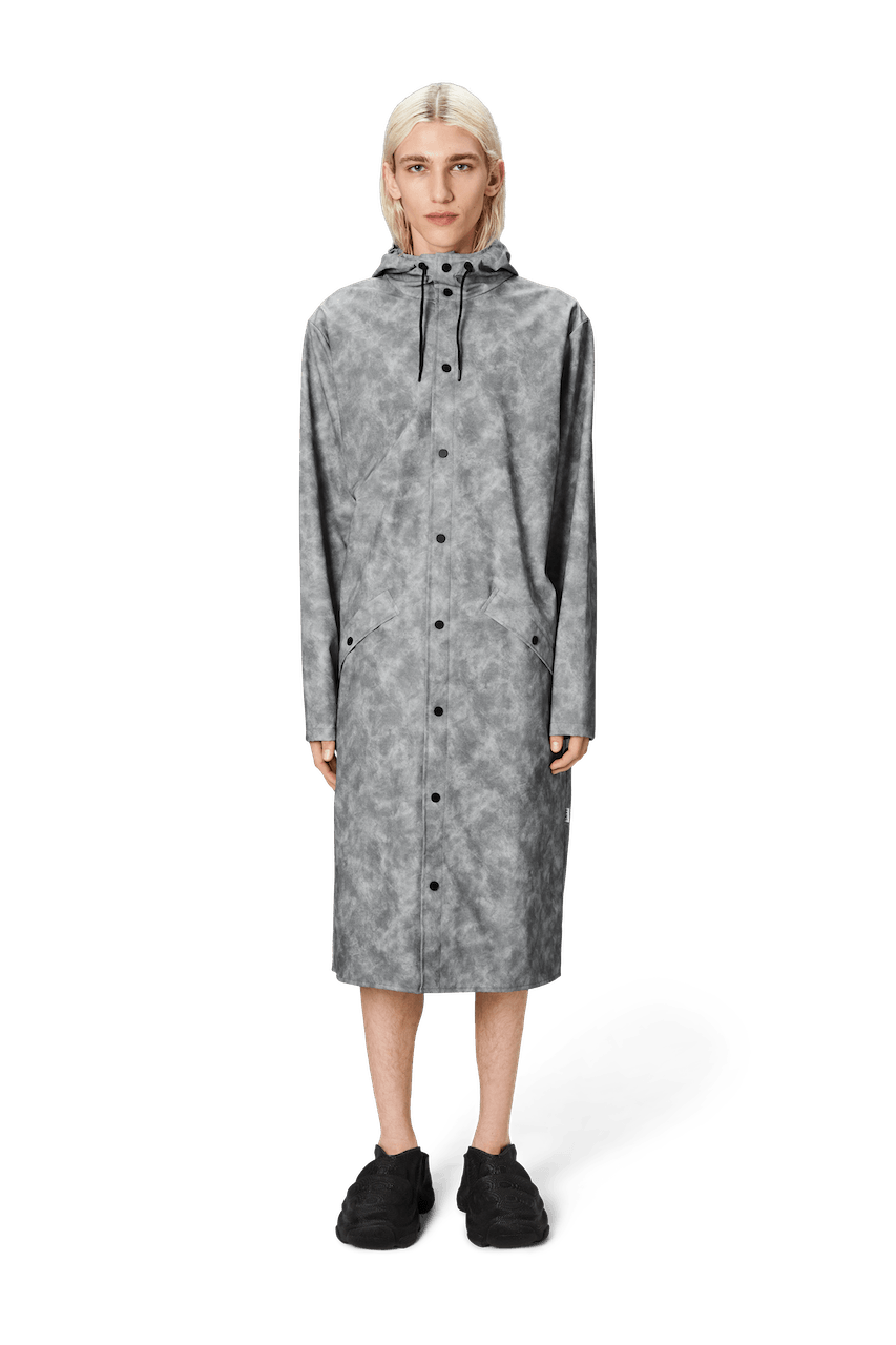 Rains Longer Jacket W3 Distressed Grey Yağmurluk