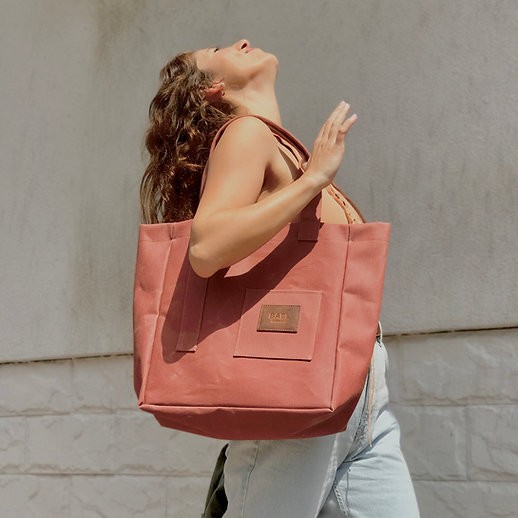 Bael İstanbul Waxed Large Bag Orange Kol Çantası