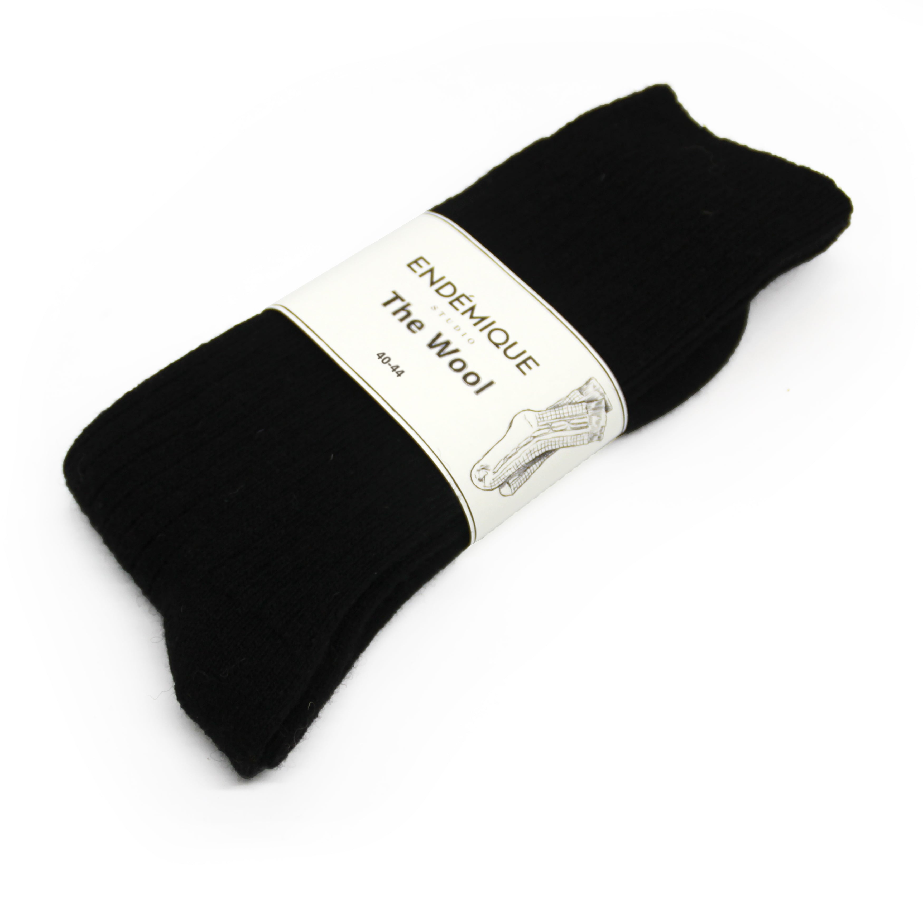 Endémique Studio The Wool VL Black-Erkek Çorap