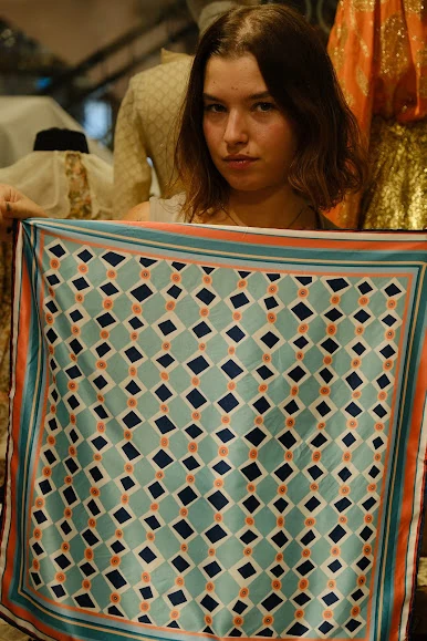 Less Atelier Caro Mint Fular 65x65