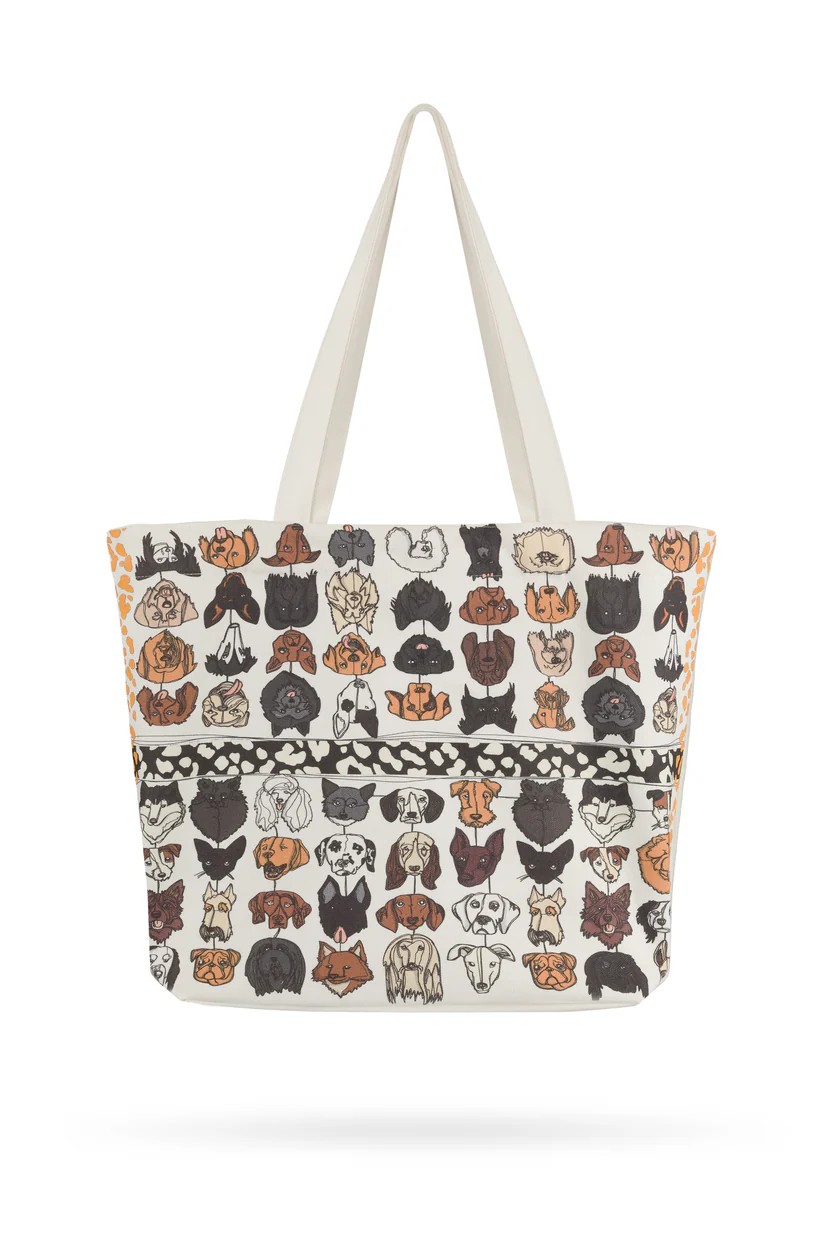 Un Poco Woof Woof Shopping Bag Kanvas Çanta