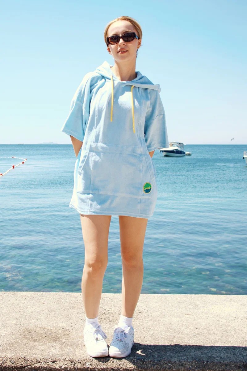 Cluf Happy Towel Unisex Havlu T-Shirt - Mavi