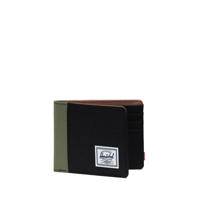 Herschel Roy Wallet Black Four Leaf Clover Saddle Brown Cüzdan