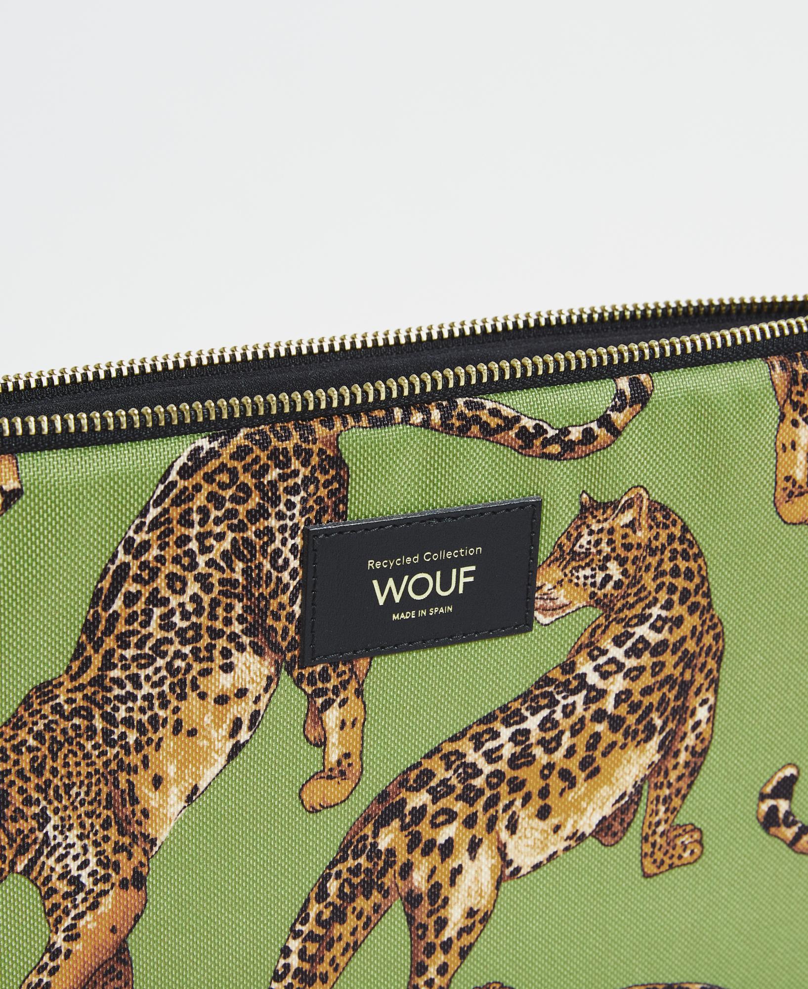 Wouf Olive Leopard Laptop Sleeve 13"&14" Laptop Çantası