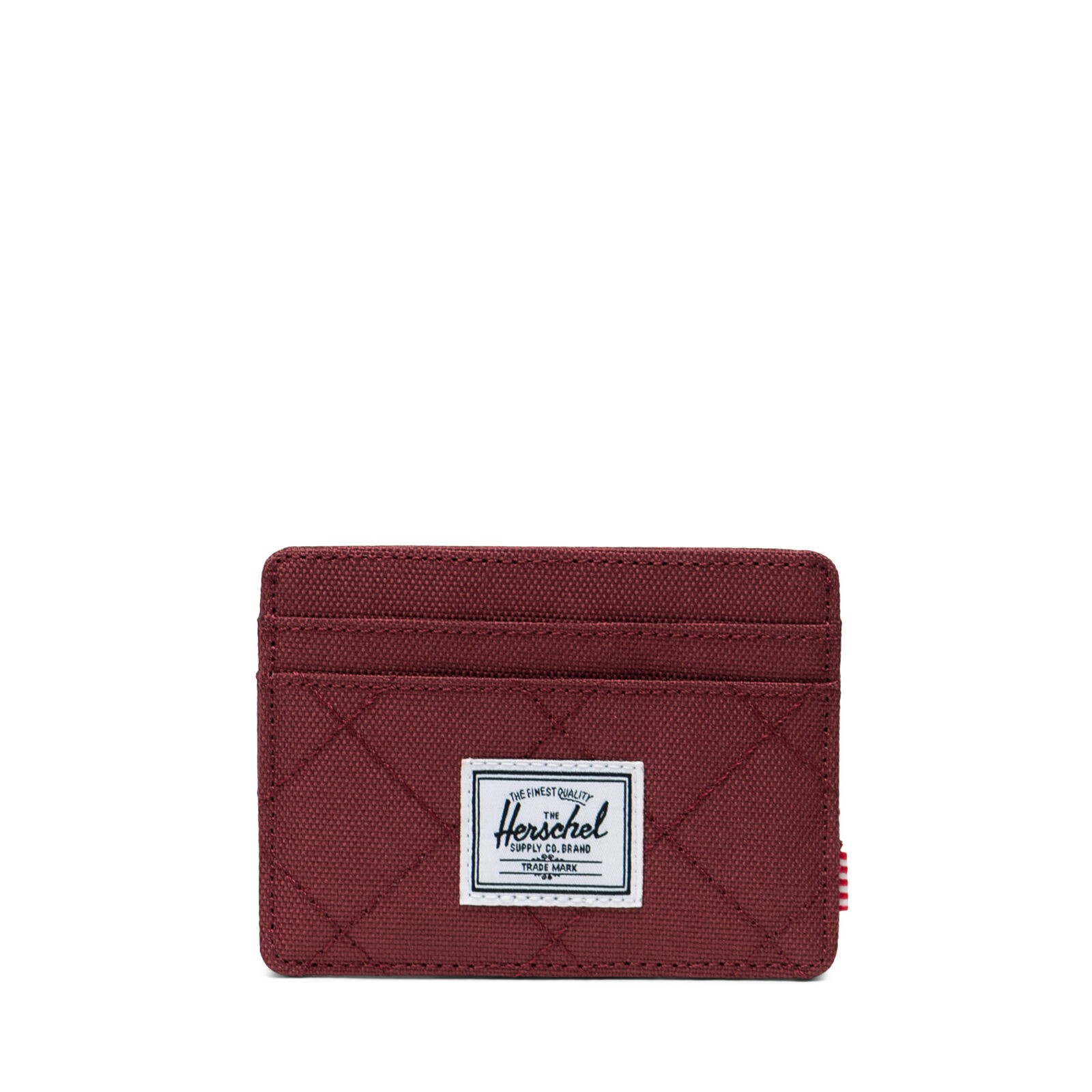 Herschel Charlie Cardholder Oxblood Red Quilted Kartlık