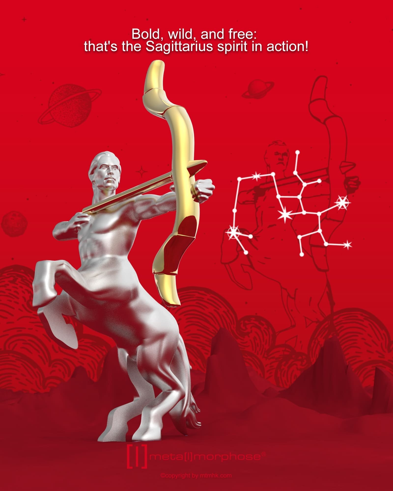Metalmorphose Burç Koleksiyonu 
Yay Anahtarlık / Çanta Aksesuarı