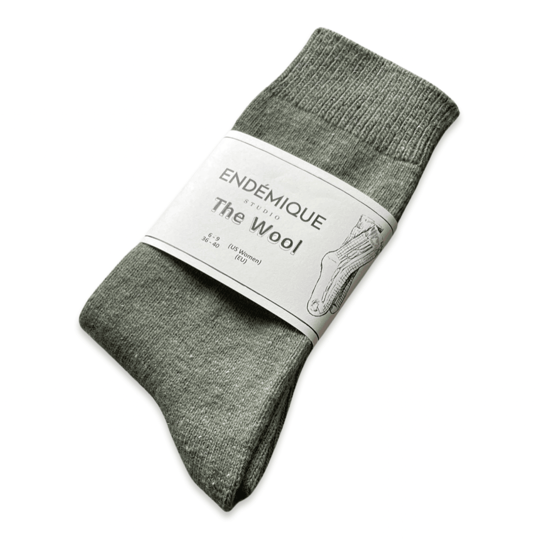 Endémique Studio The Wool Plain Sage-Kadın Çorap