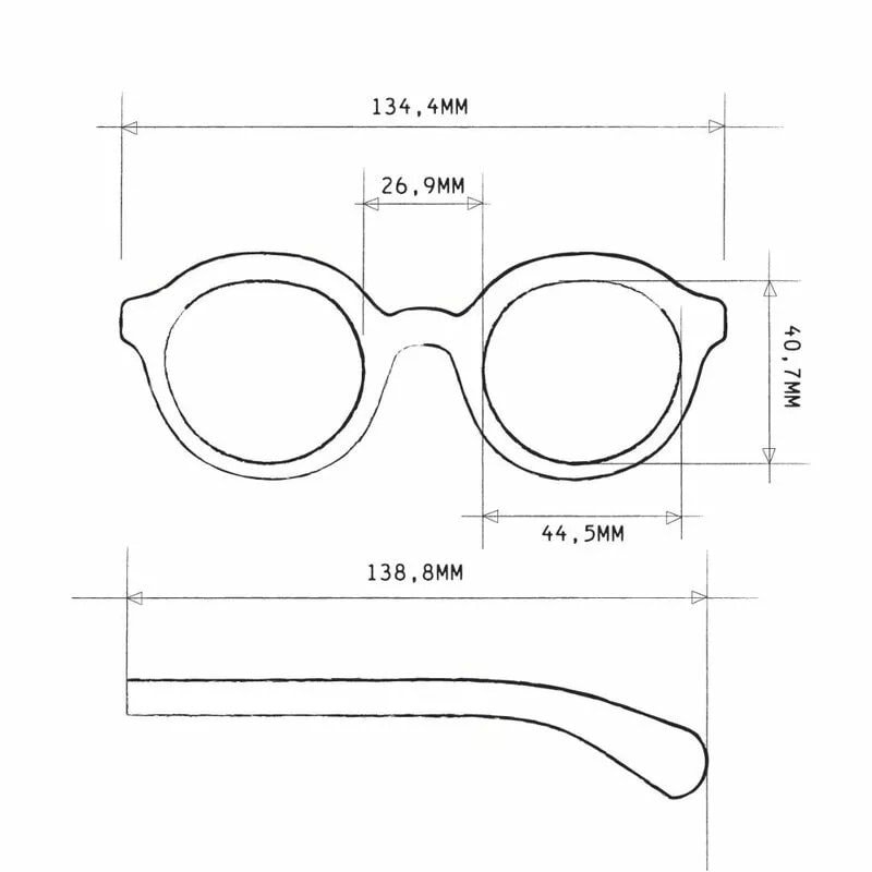 Okkia Lauro Unisex Yuvarlak Klasik Havana Güneş Gözlüğü Mavi Gradyan
