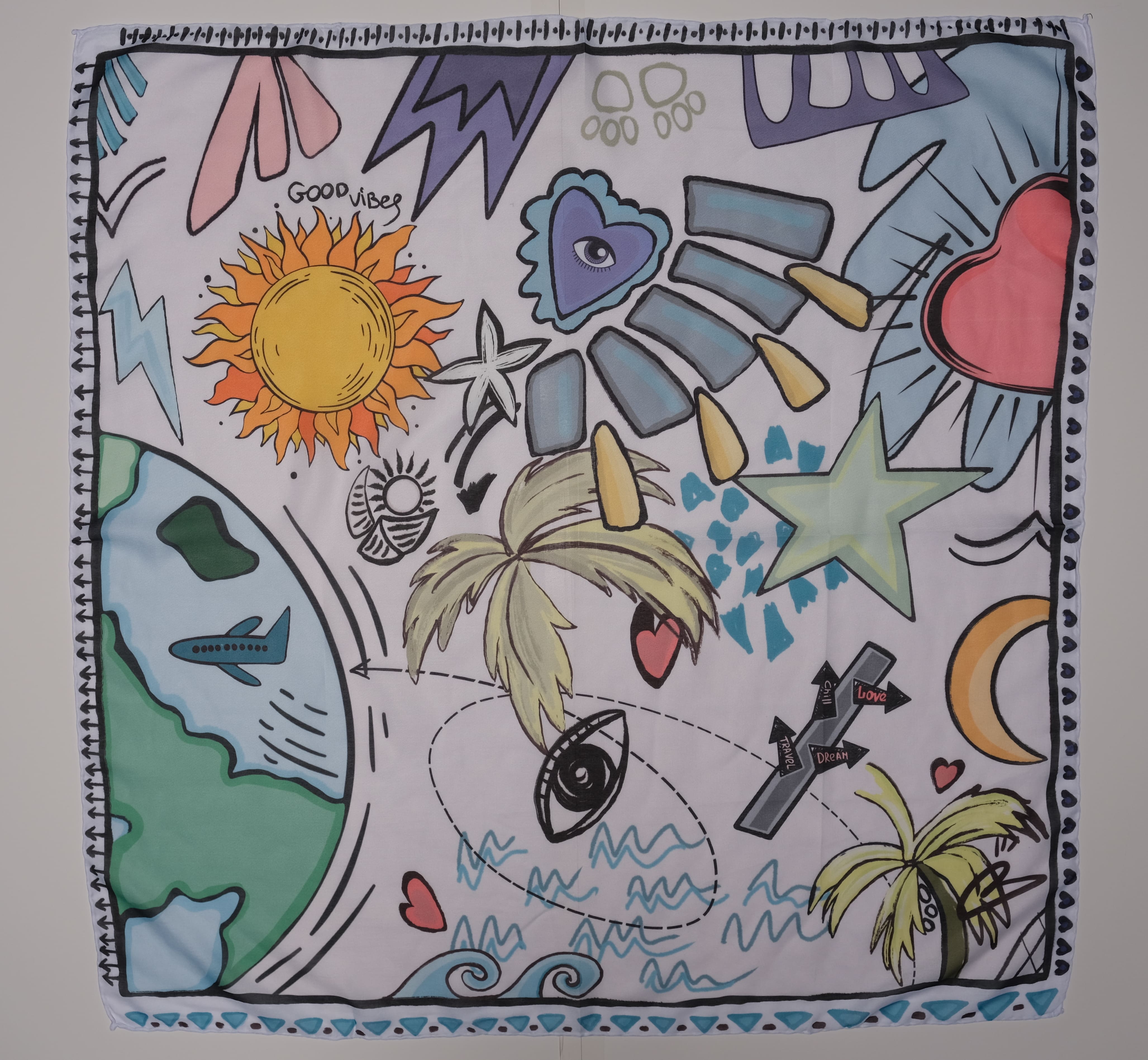 Less Atelier Bon Voyage Fular 90x90 