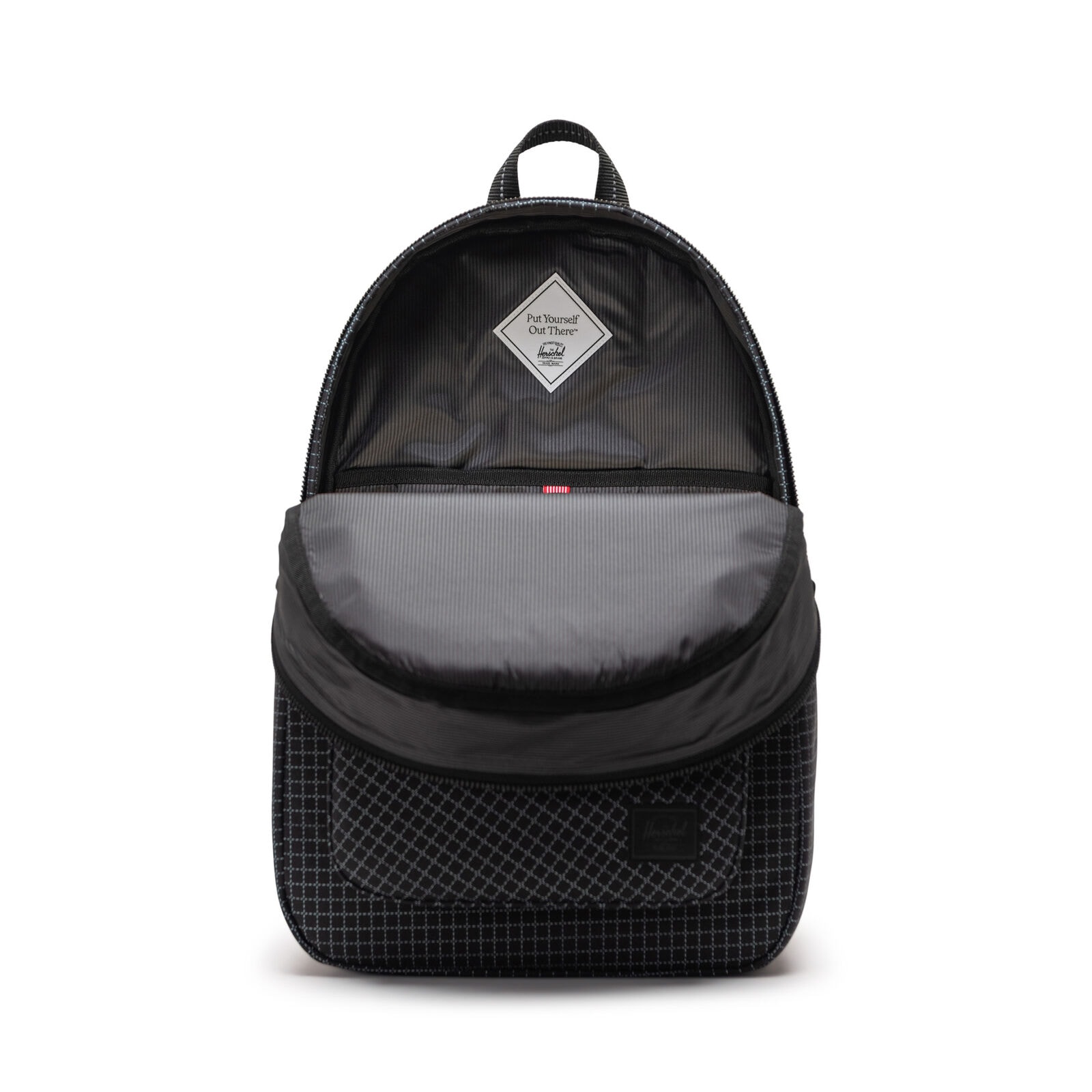 Herschel Settlement Backpack Black Grid Sırt Çantası