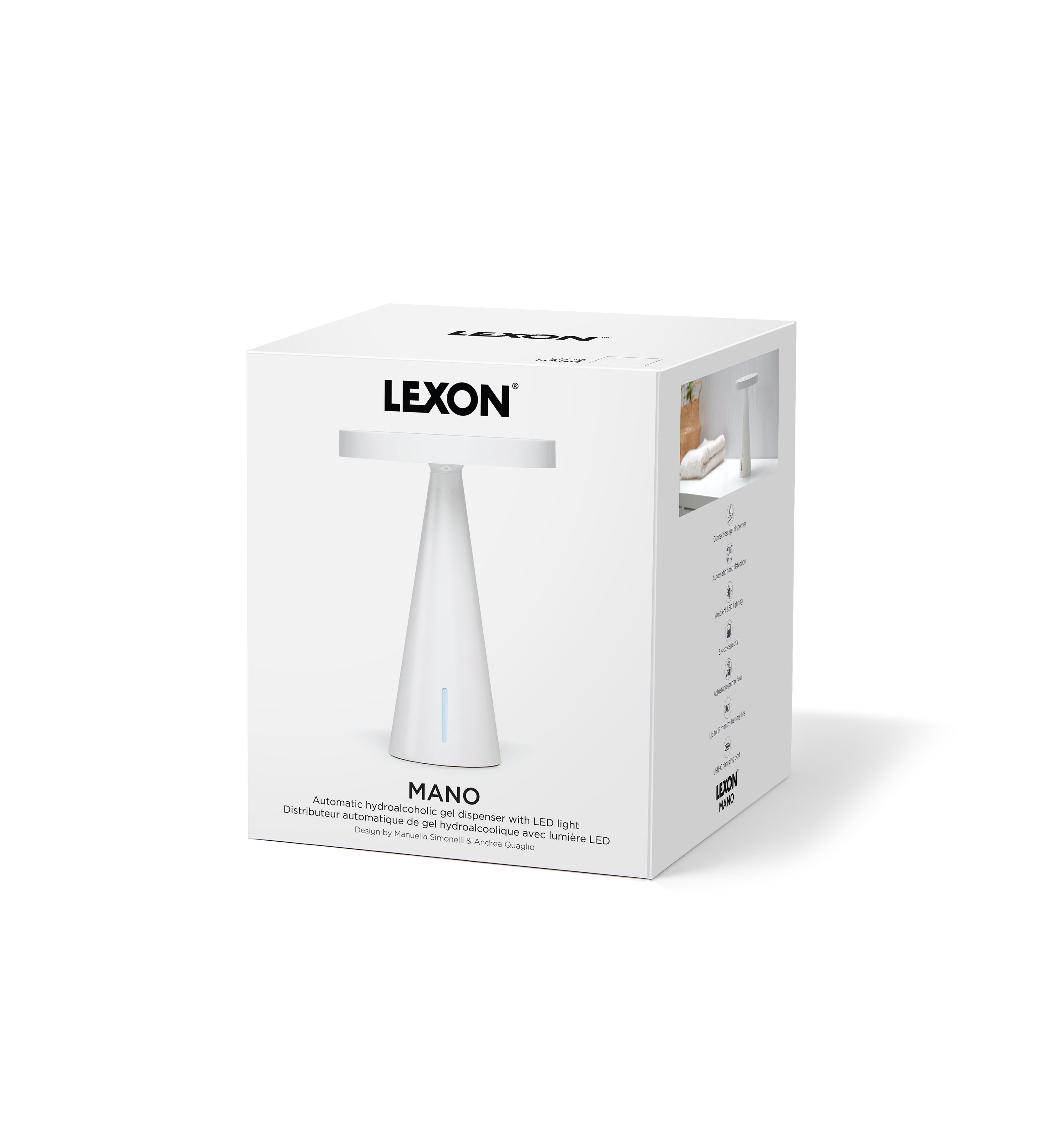 Lexon Mano Sensörlü Aydınlatmalı Dezenfektan Dispanseri - Dore