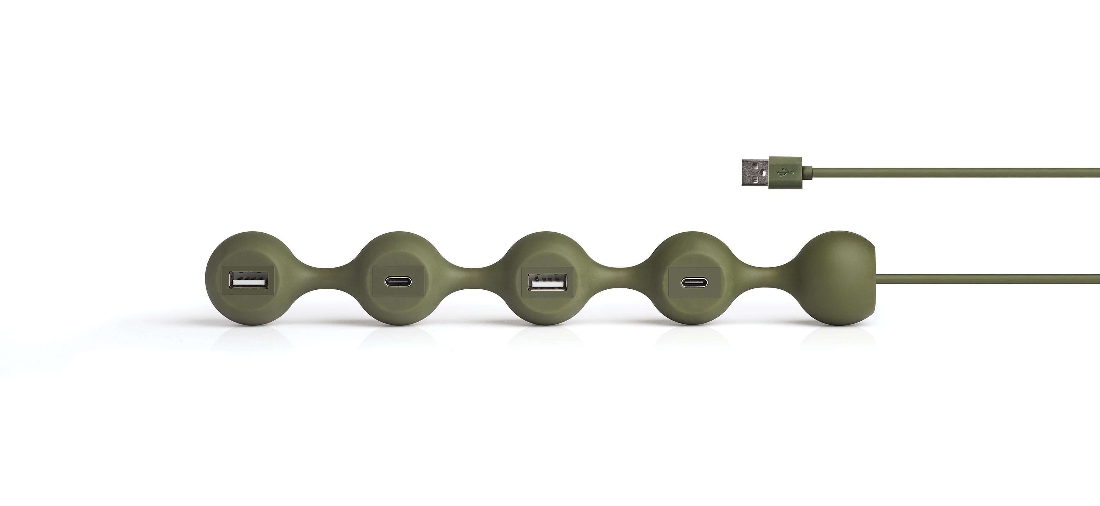 Lexon Peas Hub 2 Usb Çoğaltıcı Haki