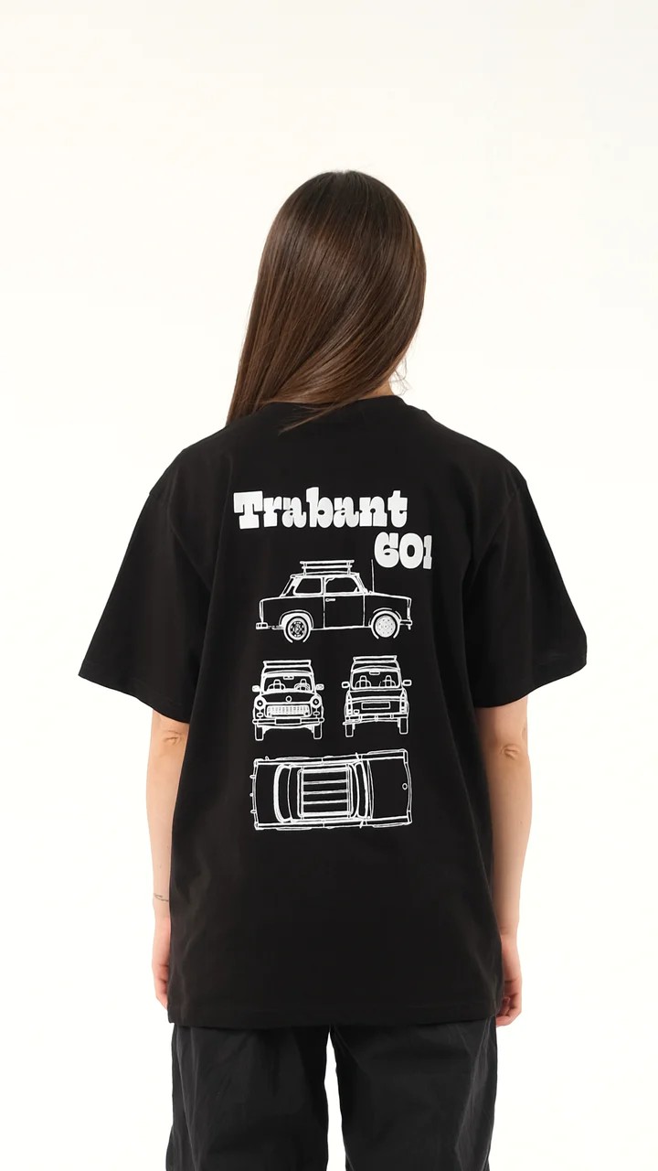 Flight Number Trabant 601 Black T-shirt