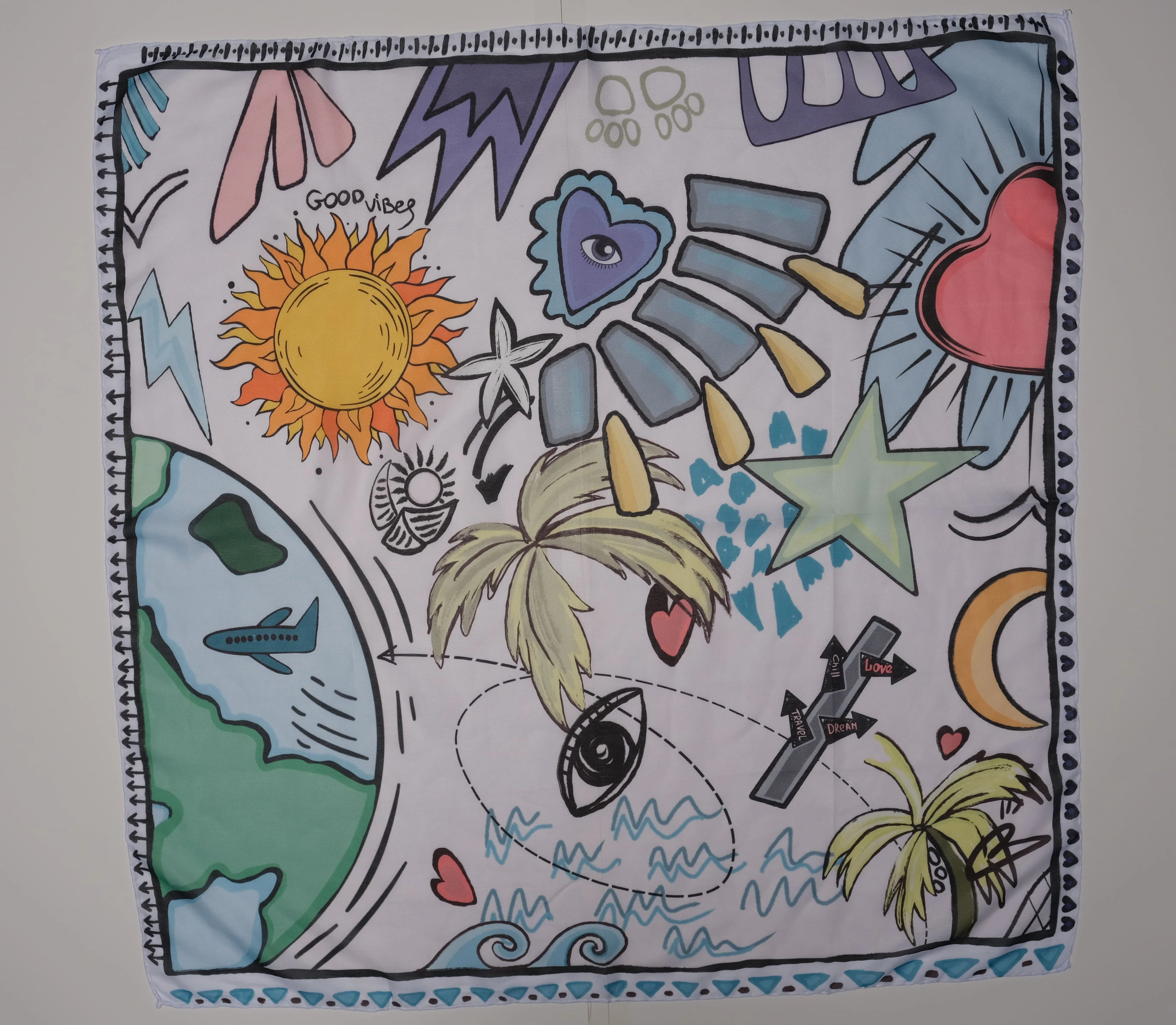 Less Atelier Bon Voyage Fular 90x90 