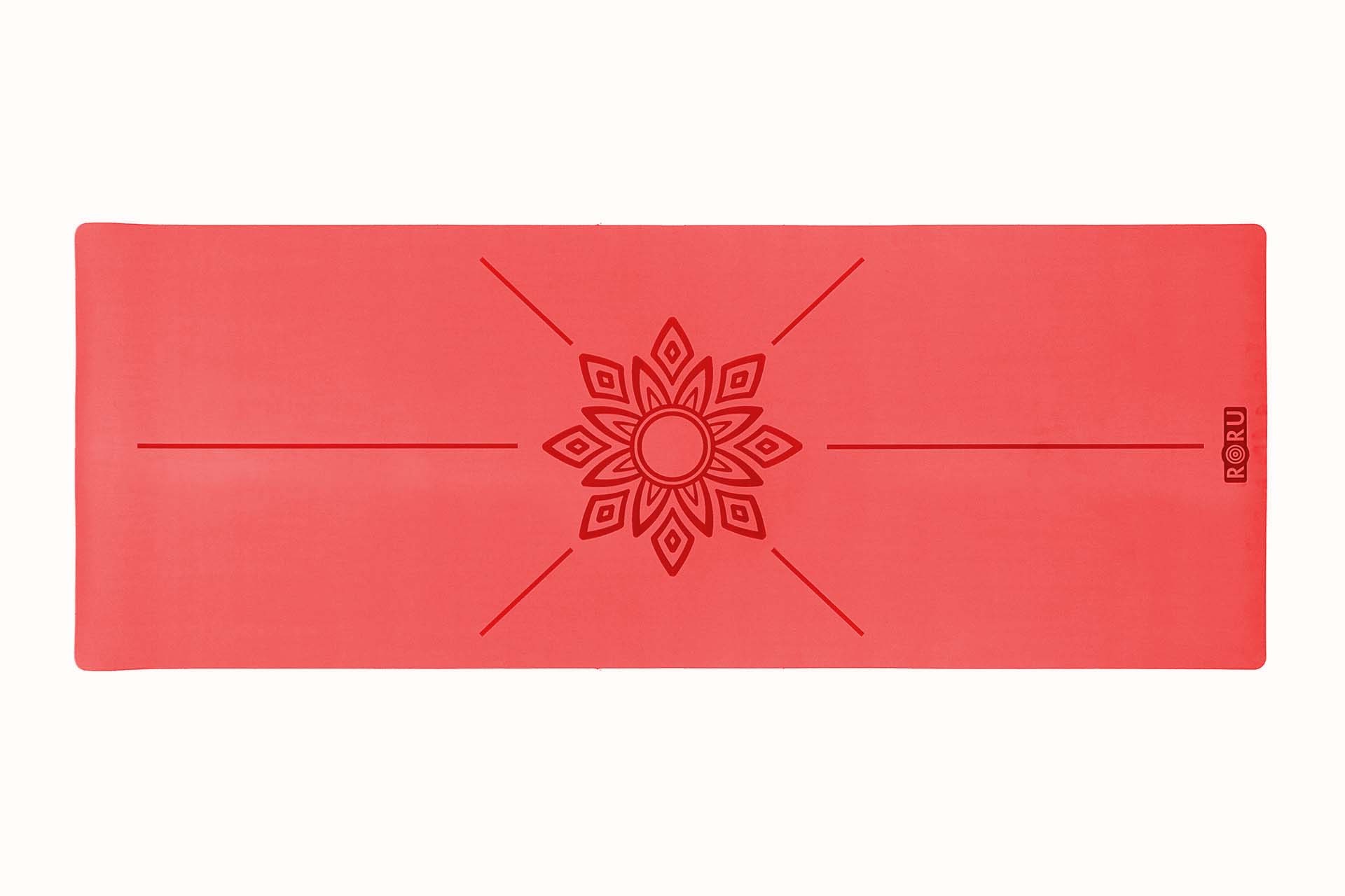 Roru Sun Series Profesyonel Travel Yoga Matı - Kırmızı