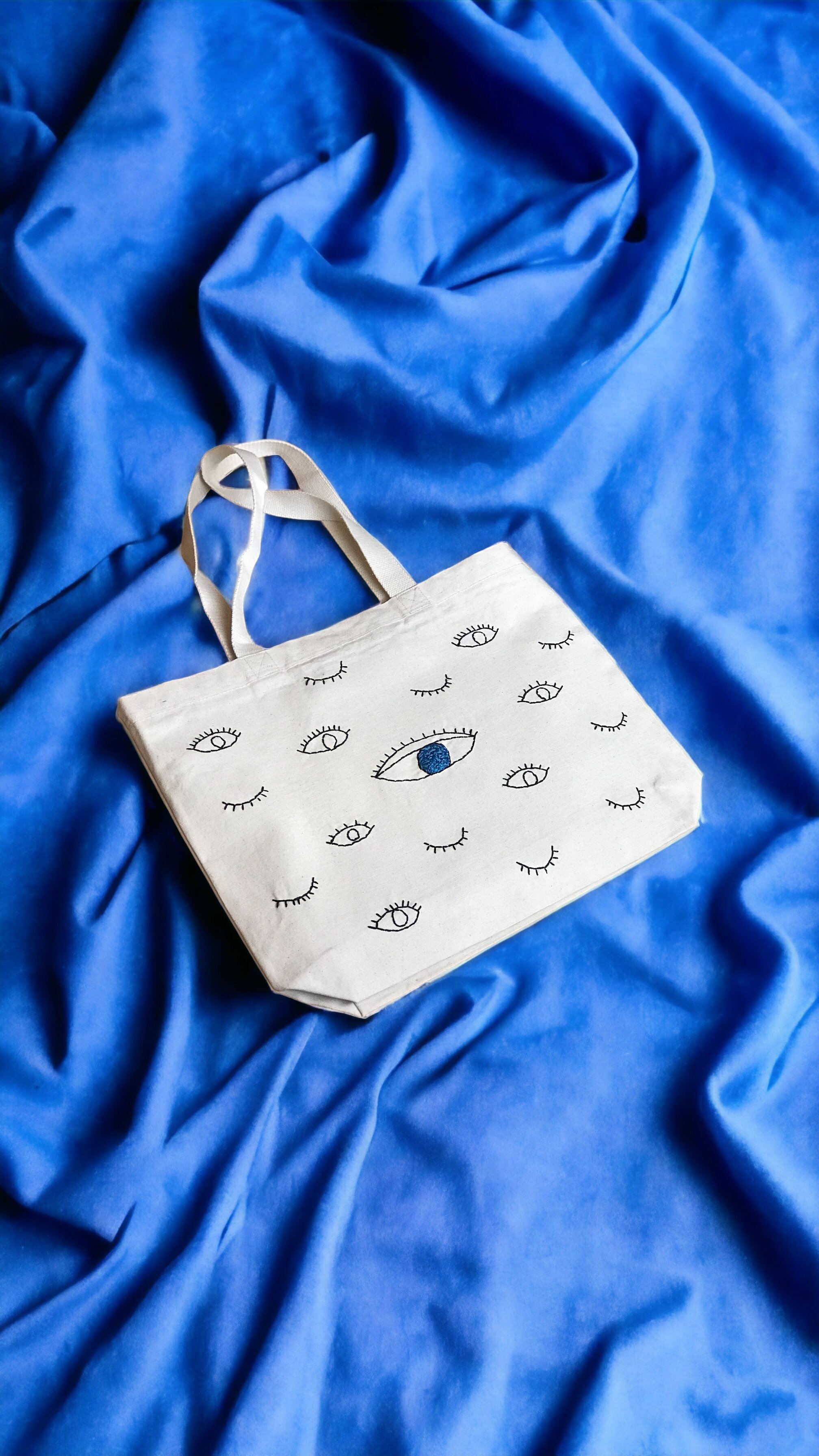 Bael İstanbul Blue Eyes Large Tote Bag Kol Çantası