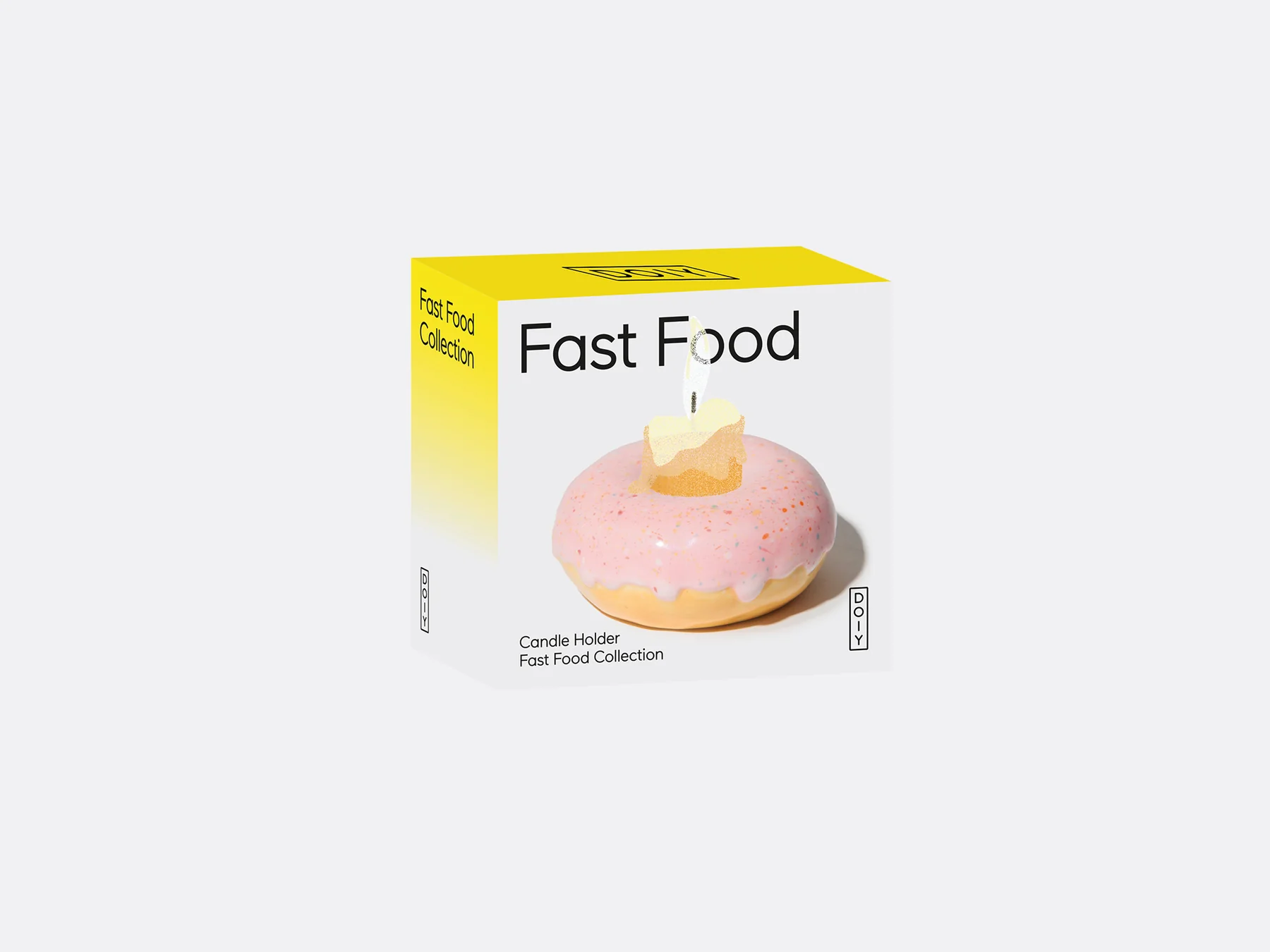 DOIY Fast Food Donut Şamdan Pembe