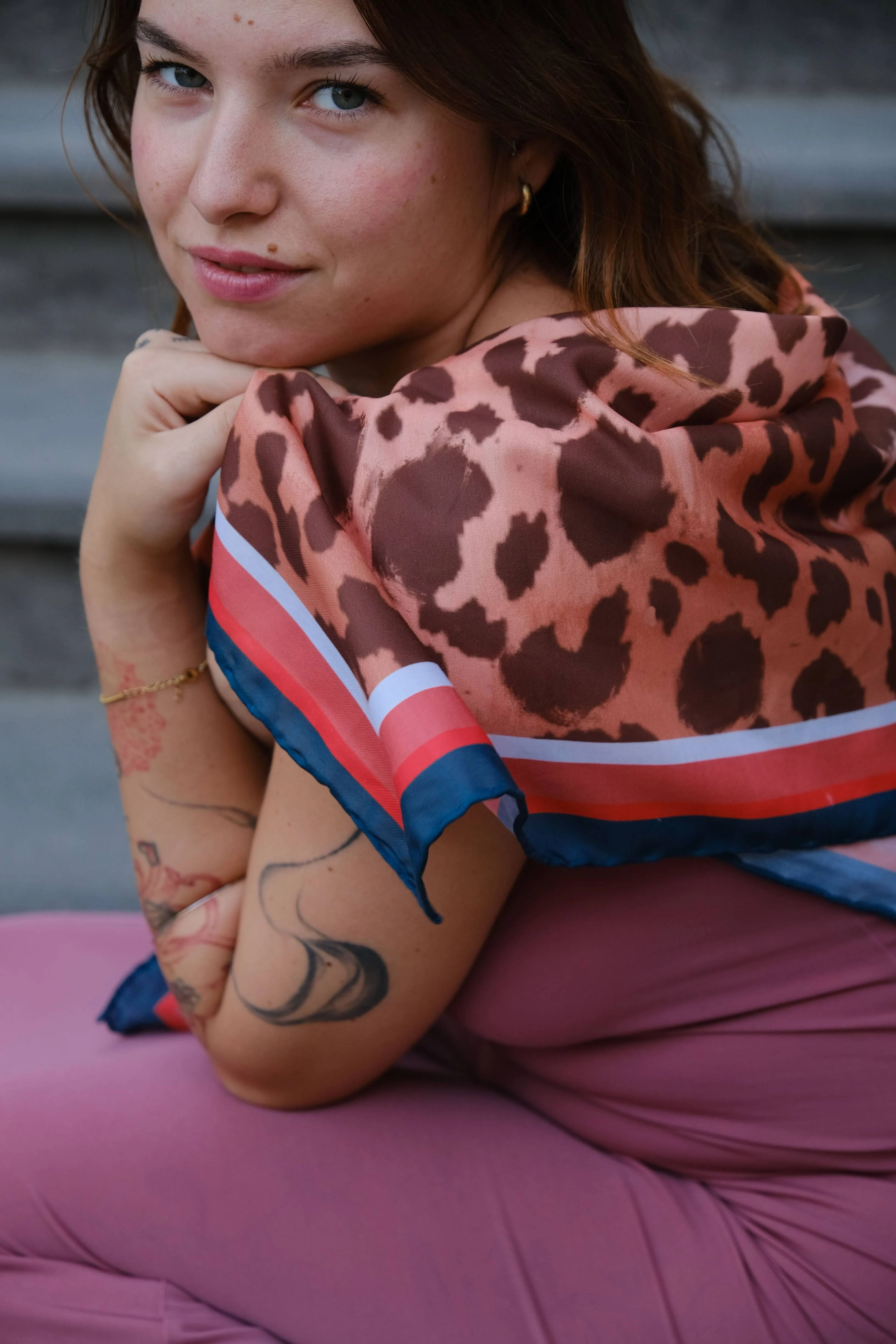 Less Atelier Leopard Fular 90x90