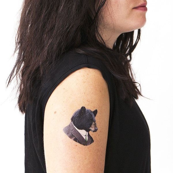 Tattly Black Bear Geçici Dövme