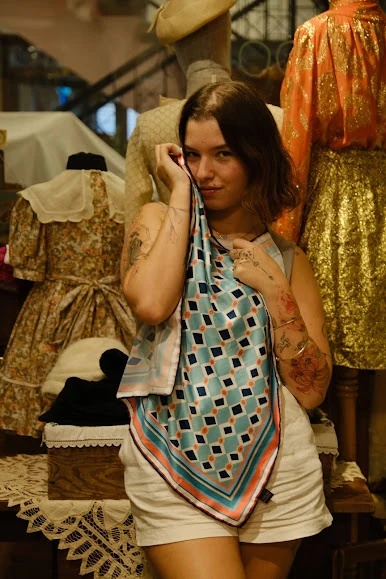 Less Atelier Caro Mint Fular 65x65