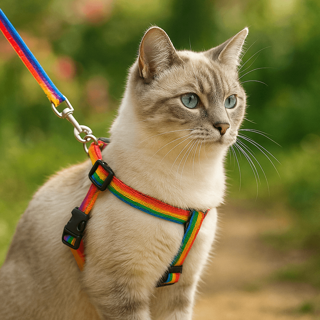 Kedi Bel Tasması Gökkuşağı Kedi Göğüs Tasma Gökkuşağı	