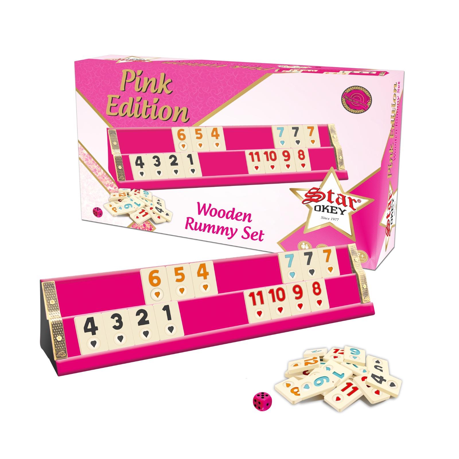 PINK AHŞAP OKEY TAKIMI