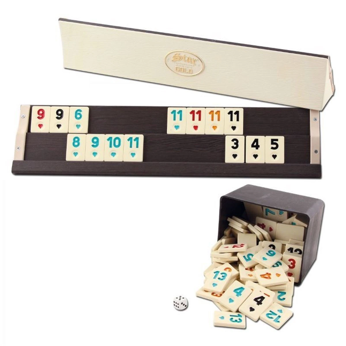 STAR GOLD AHŞAP OKEY TAKIMI (AÇIK RENK)