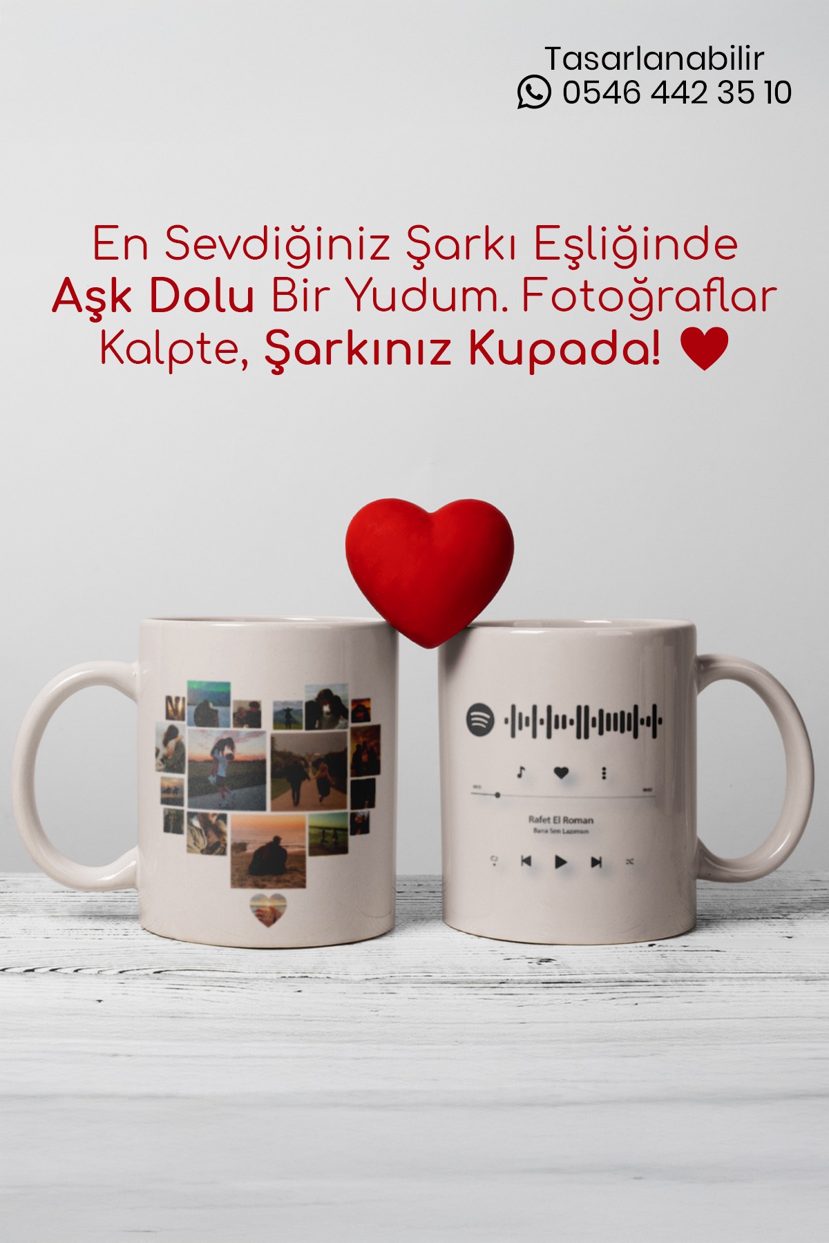 Kolajlı Spotify Kupa Bardak