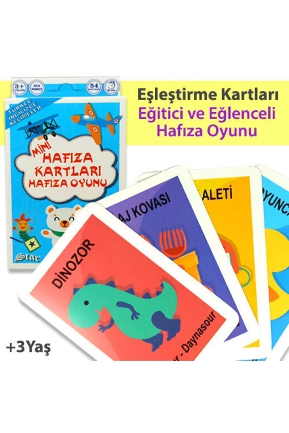 Star Hafıza Kartları Eşleştirme Eşini Bul Oyunu 3'lü Set