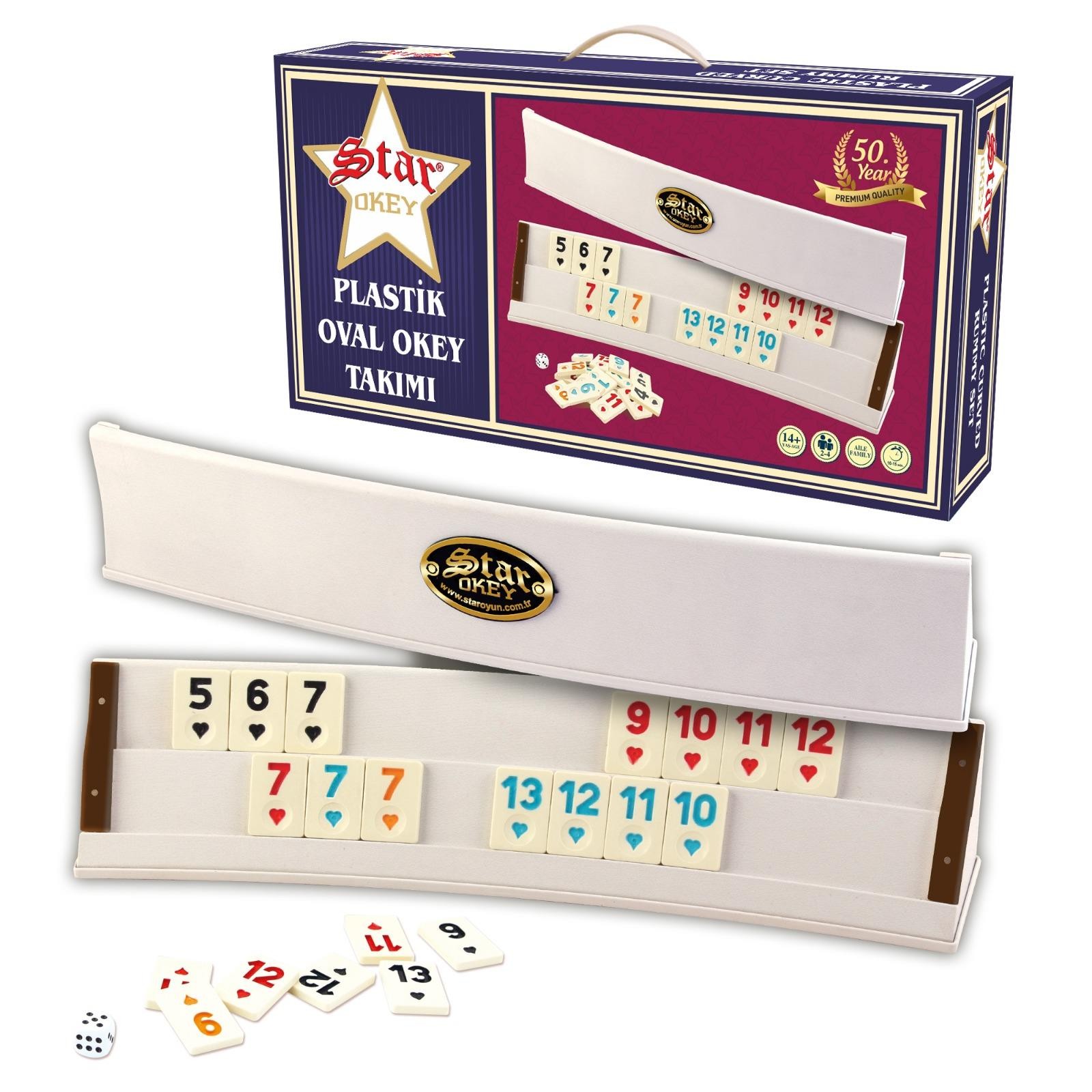Star Plastik Oval Okey Takımı Açık Renk VOLİPA1011089