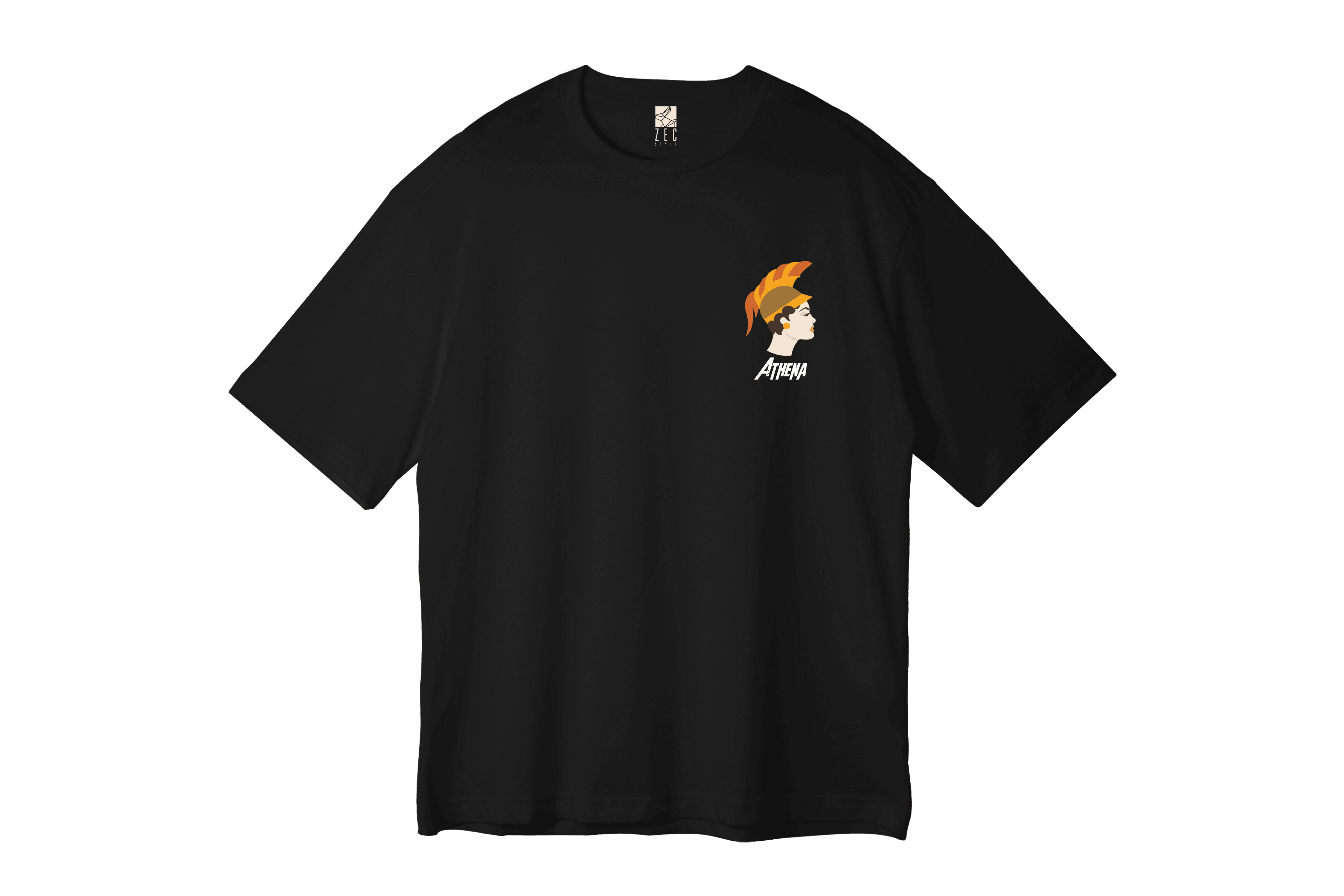 Athena Siyah Baskılı T-shirt