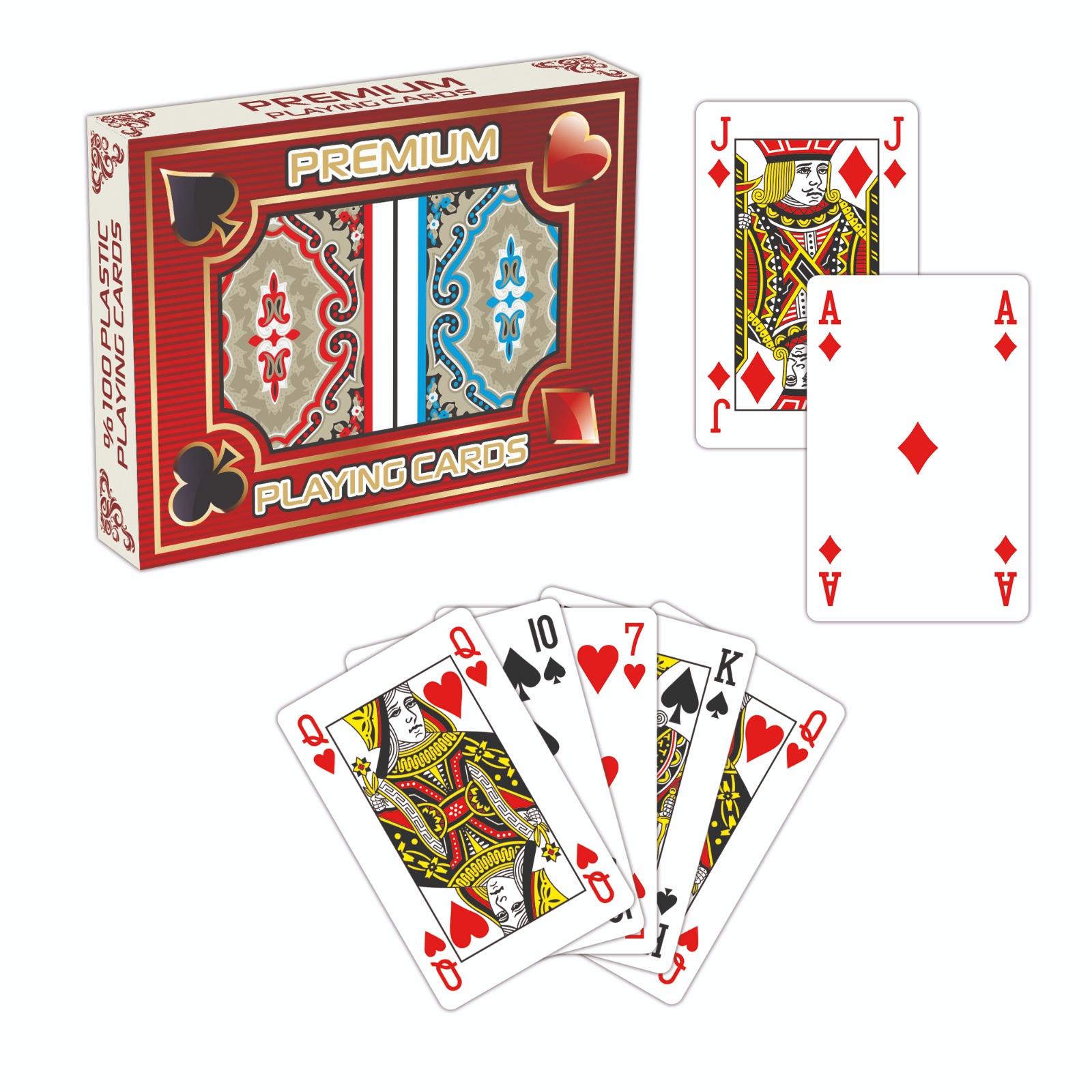 %100 PLASTİK PREMIUM A/30 OYUN KAĞIDI 2'li KUTU