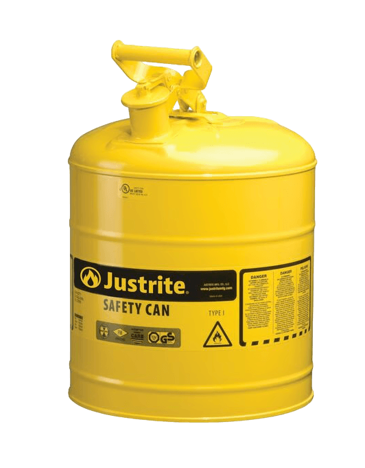 Justrite 7150200Z 19 Litre Sarı Çelik Emniyetli Kap