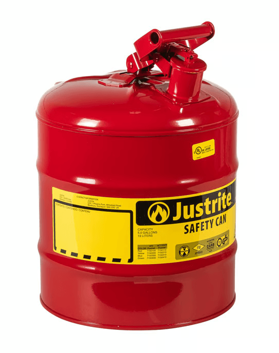 Justrite 7125200Z 19 Litre Kırmızı Çelik Emniyetli Kap